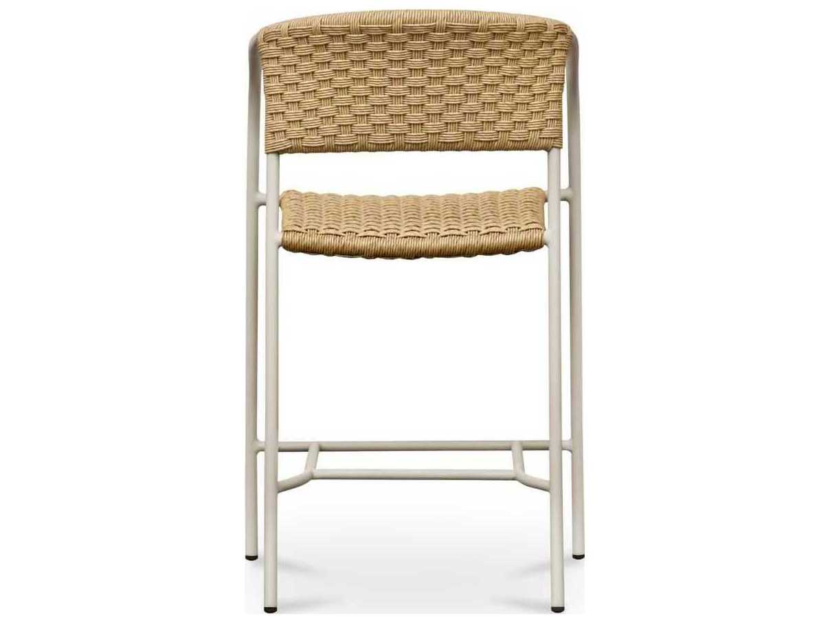 Moe's Home Outdoor Zola Natural Steel Wicker Counter Stool