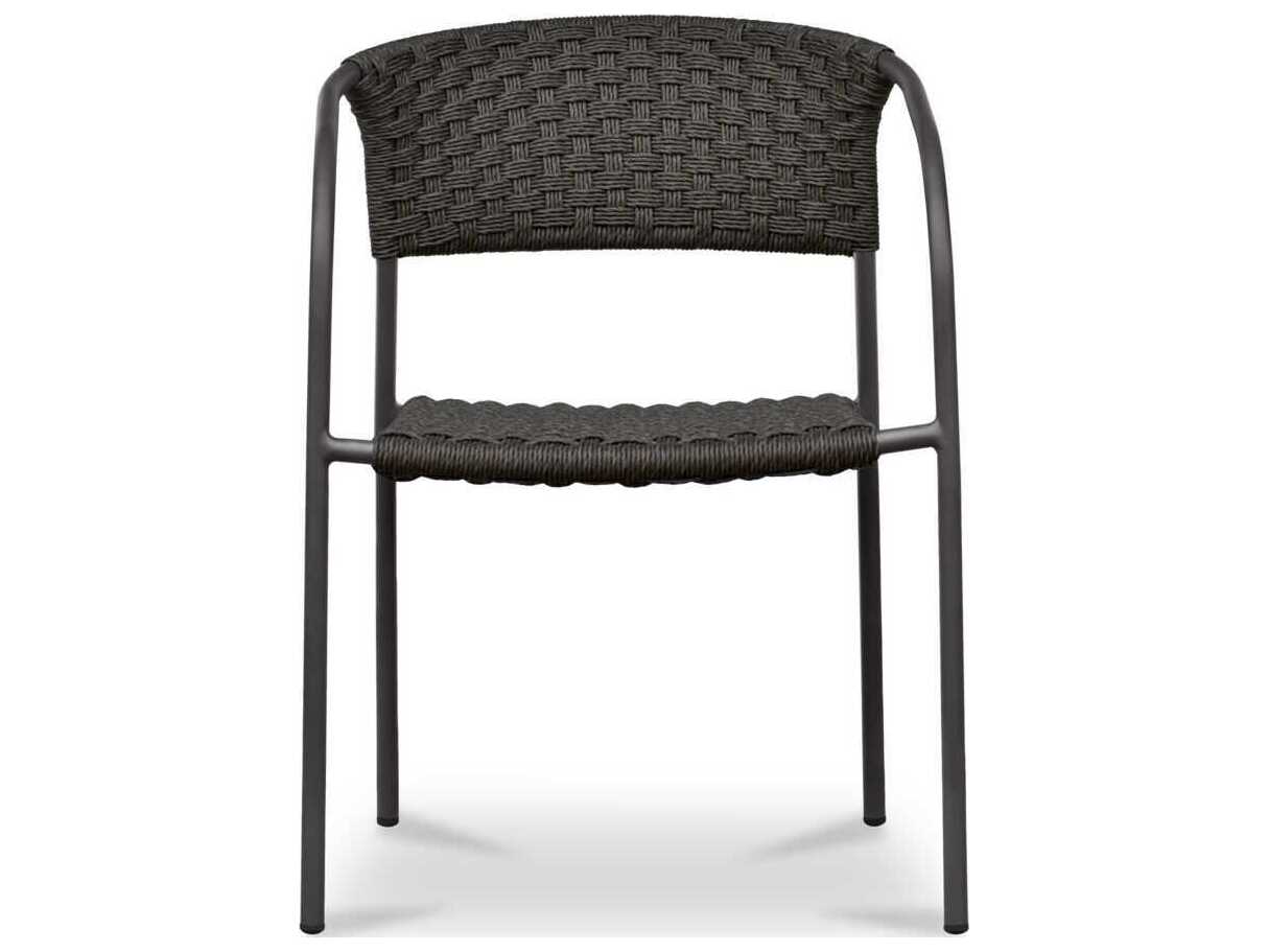 Moe's Home Outdoor Zola Brown Steel Wicker Dining Chair Set of 2