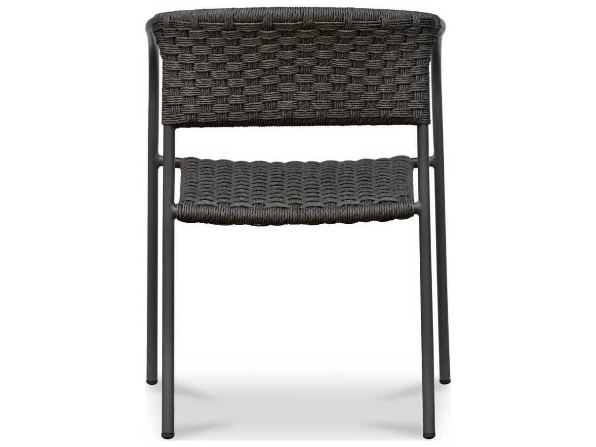 Moe's Home Outdoor Zola Brown Steel Wicker Dining Chair Set of 2