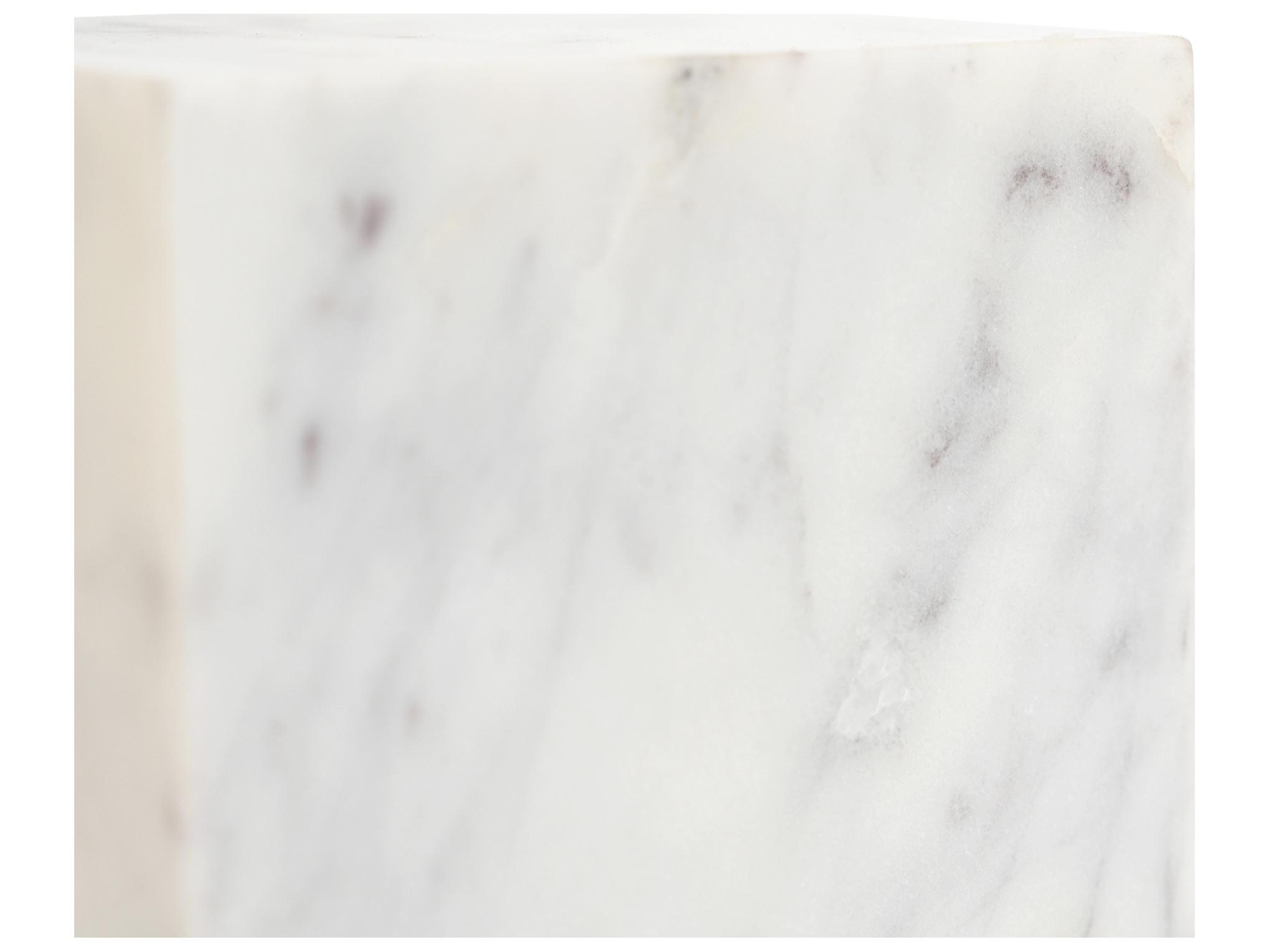 Moe's Home Outdoor Cora All Cube Tabletop Accent Banswara Purple White Marble