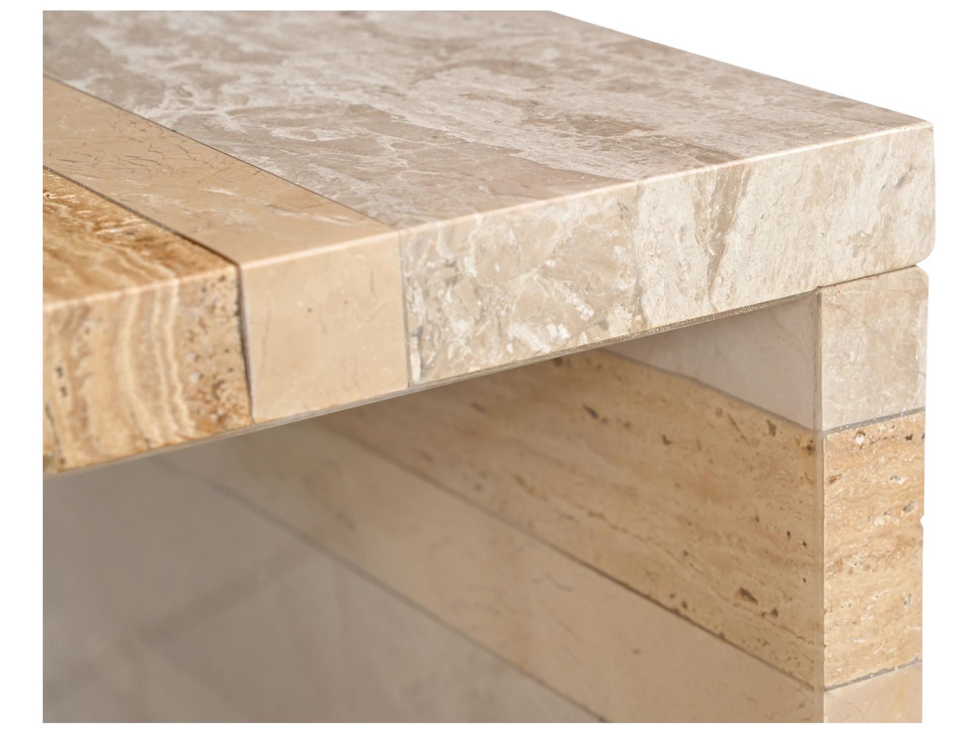 Moe's Home Outdoor Rosa Stone Rectangular End Table