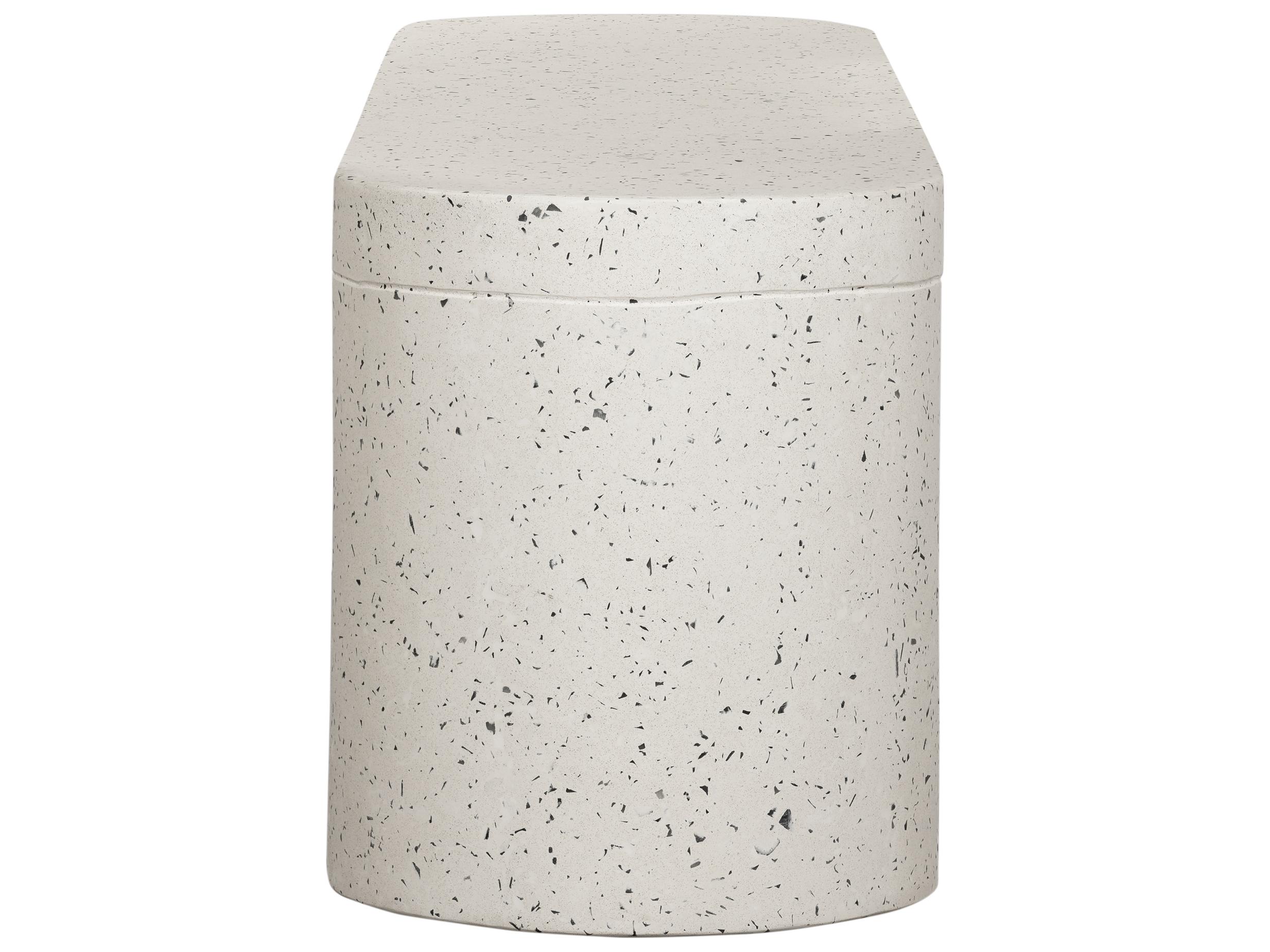 Moe's Home Outdoor Greystone Terrazzo Concrete Bench