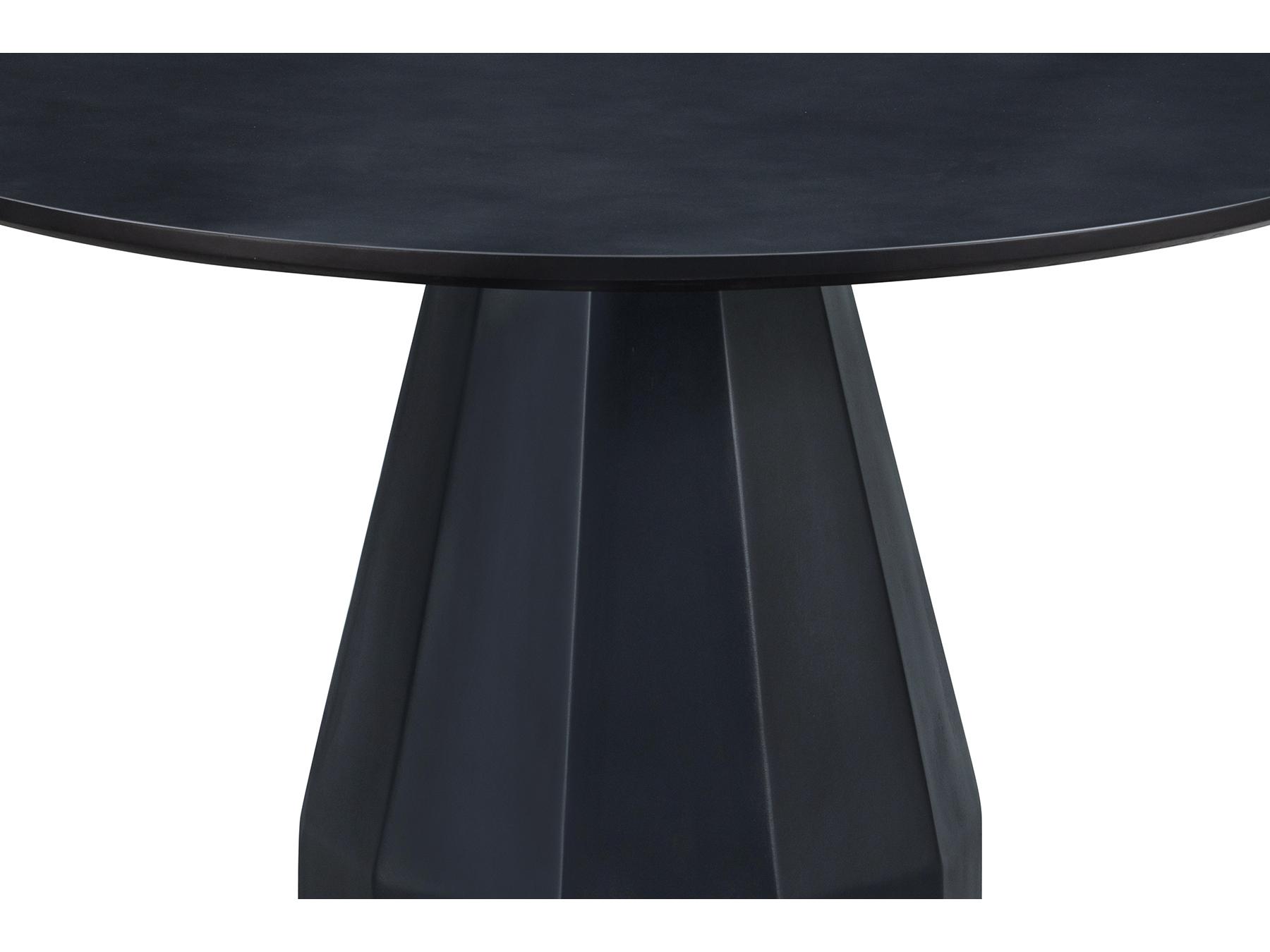 Moe's Home Outdoor Templo Black Concrete Round Dining Table