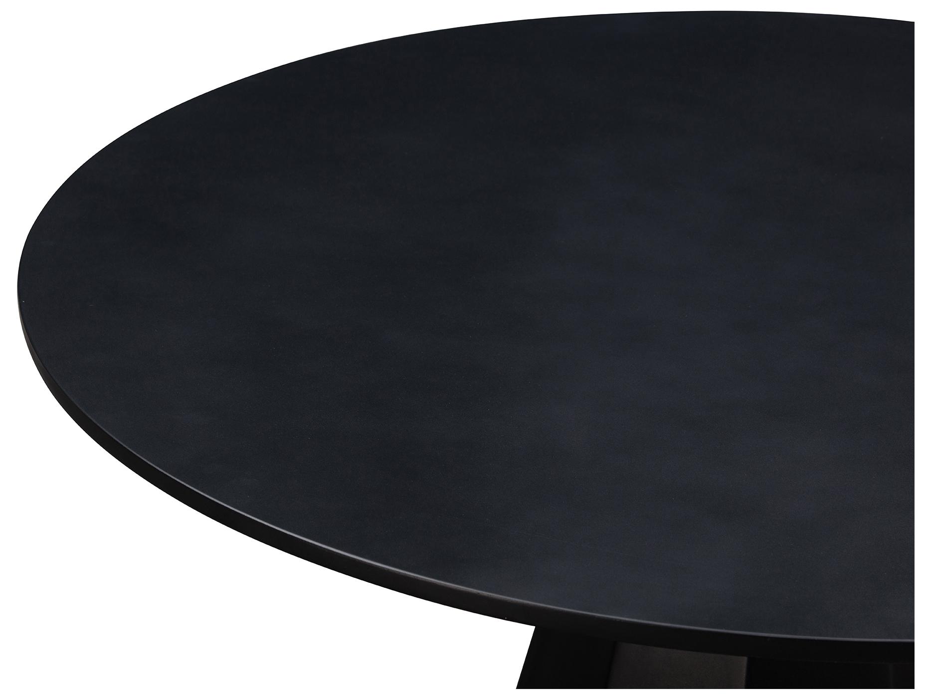 Moe's Home Outdoor Templo Black Concrete Round Dining Table