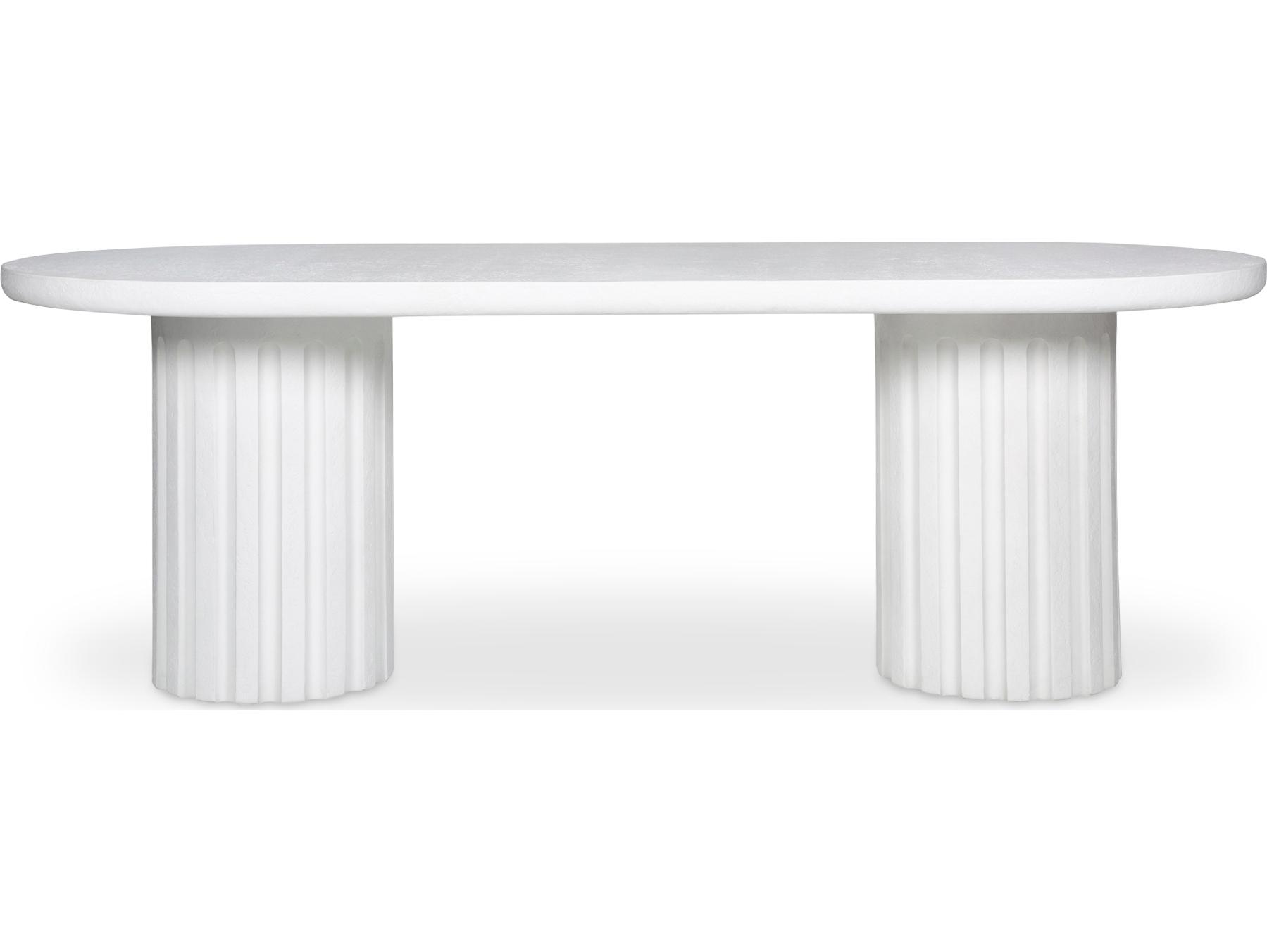 Moe's Home Outdoor Eris Dining Table White