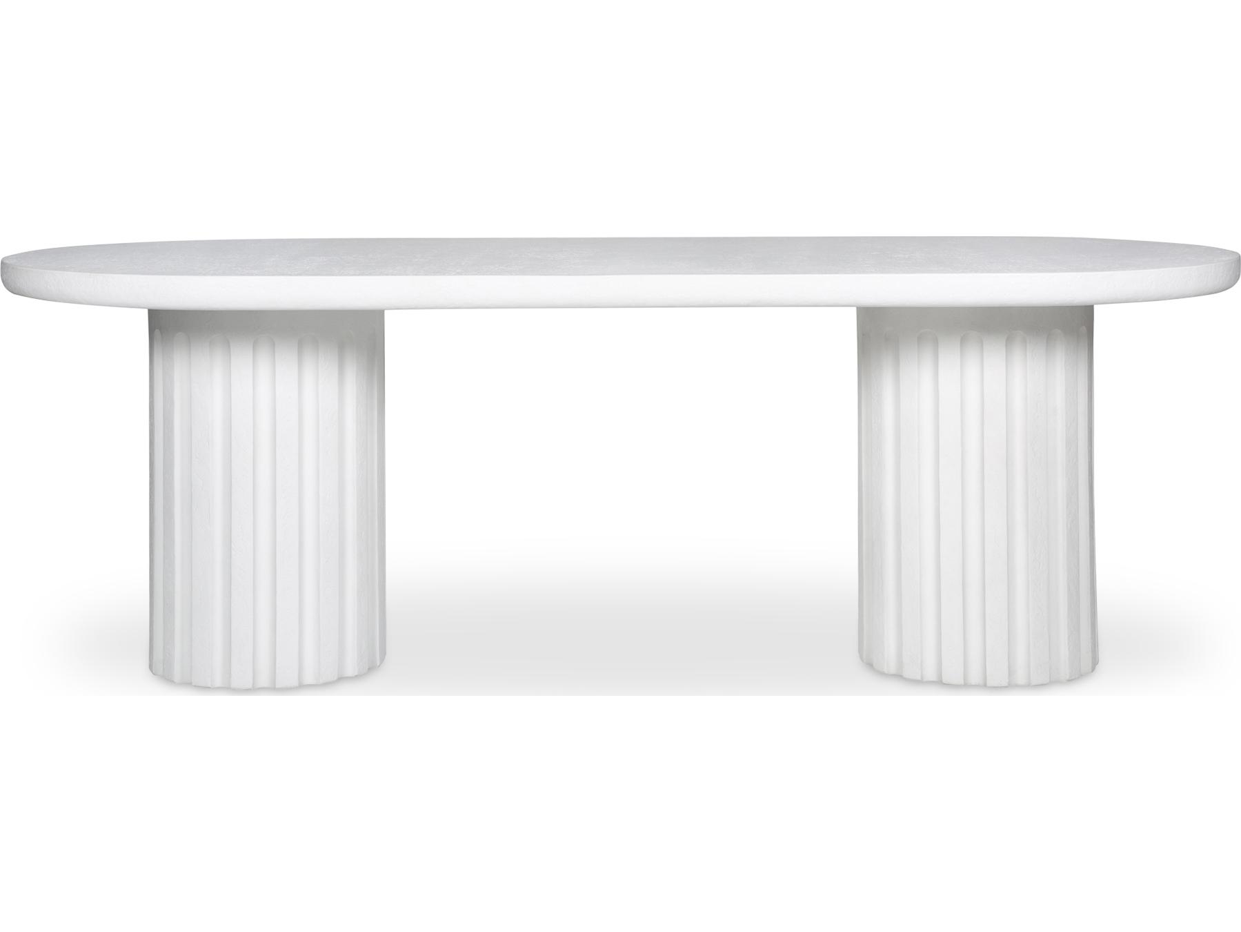 Moe's Home Outdoor Eris Dining Table White