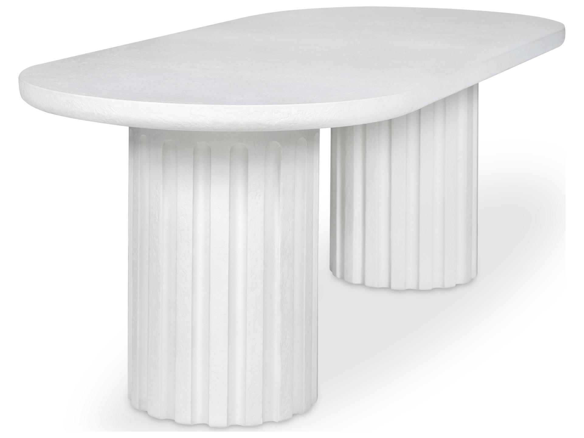 Moe's Home Outdoor Eris Dining Table White