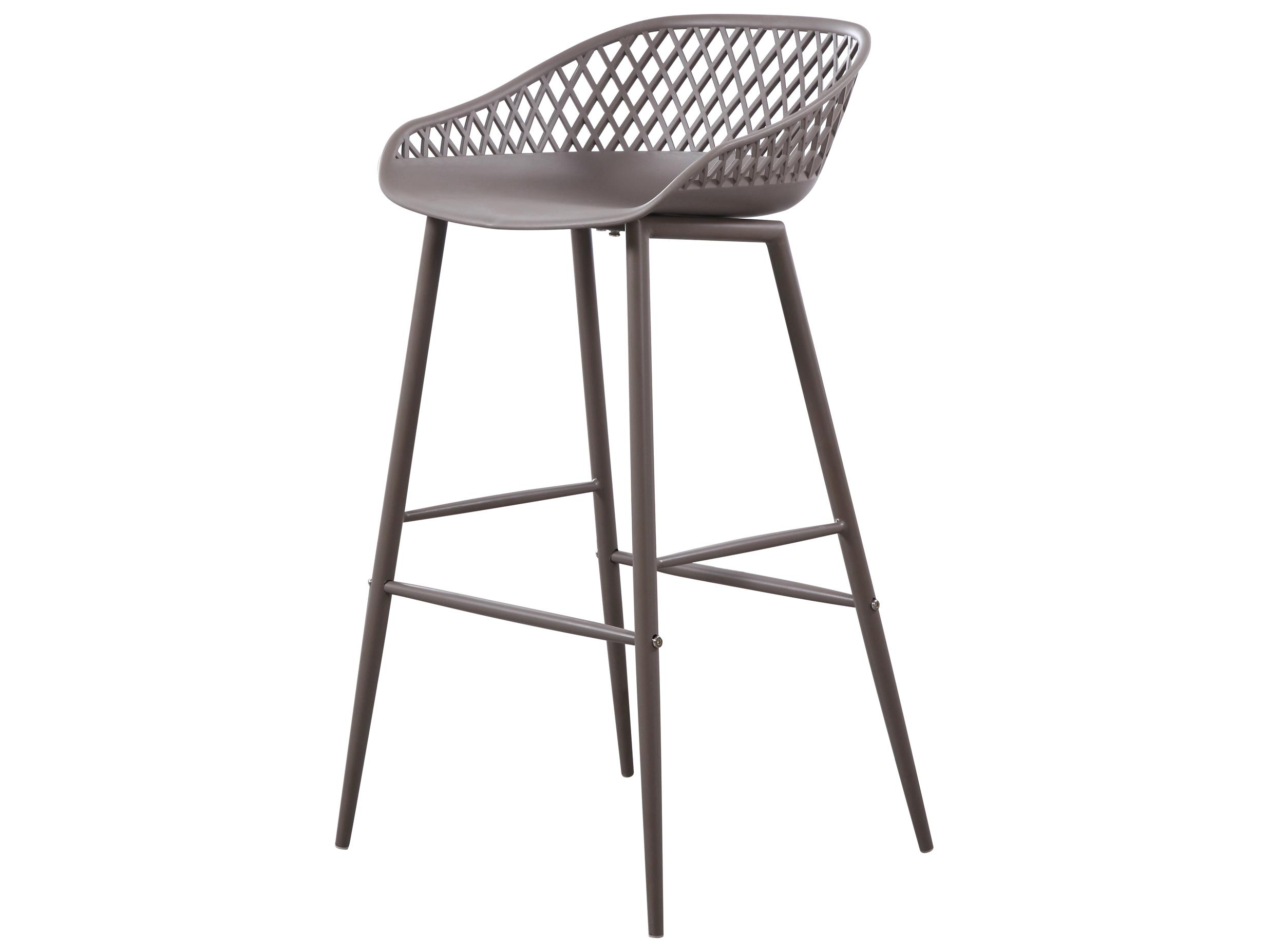 Moe's Home Outdoor Piazza Outdoor Bar Stool Grey - Set of Two