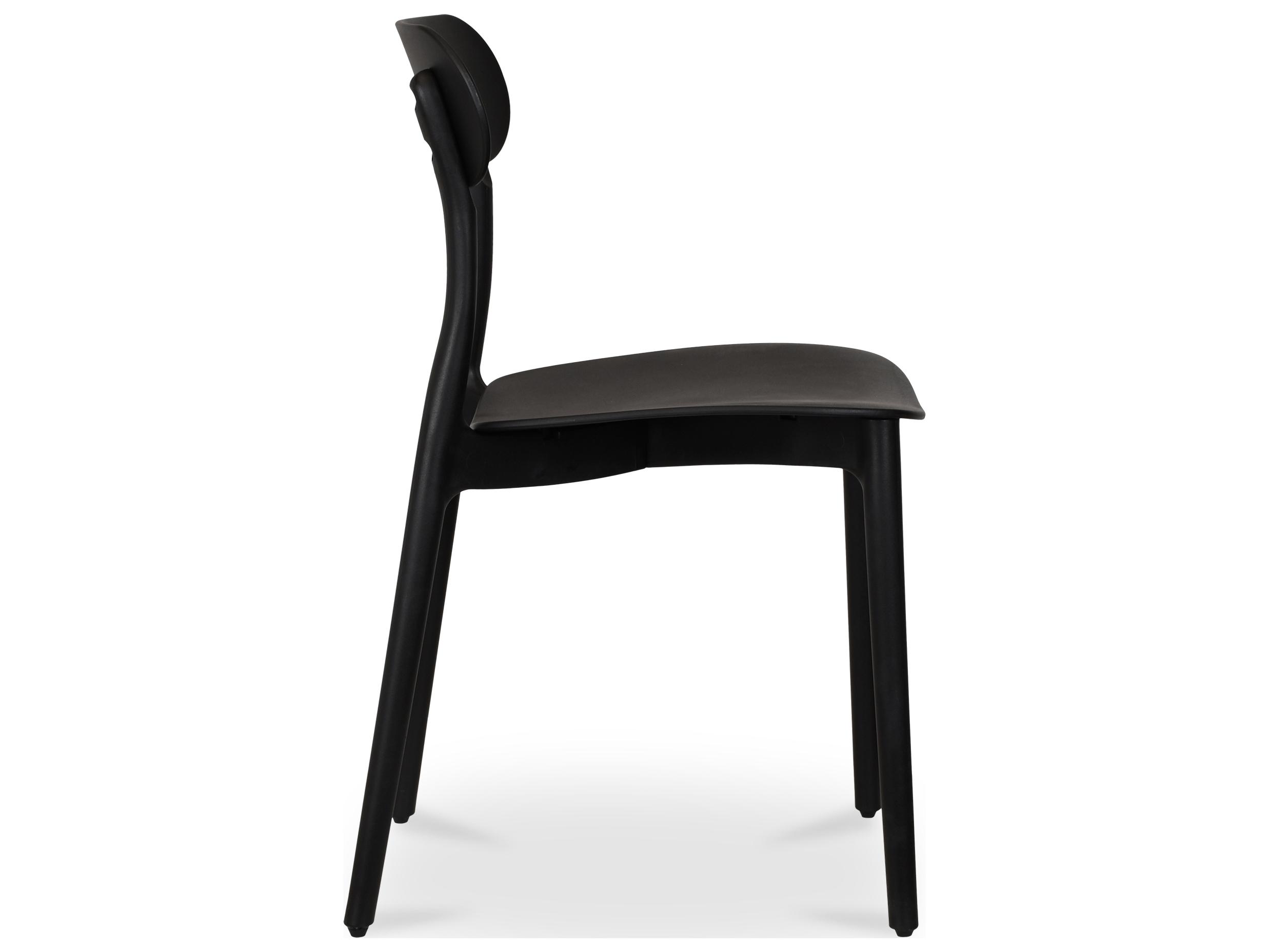 Moe's Home Outdoor Kent Black Dining Chair - Set of Two