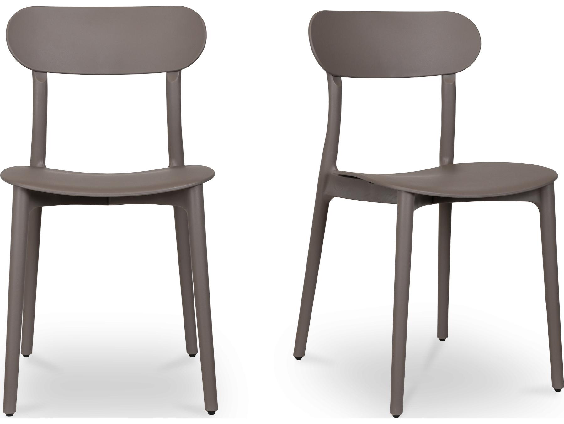 Moe's Home Outdoor Kent Taupe Dining Chair - Set of Two