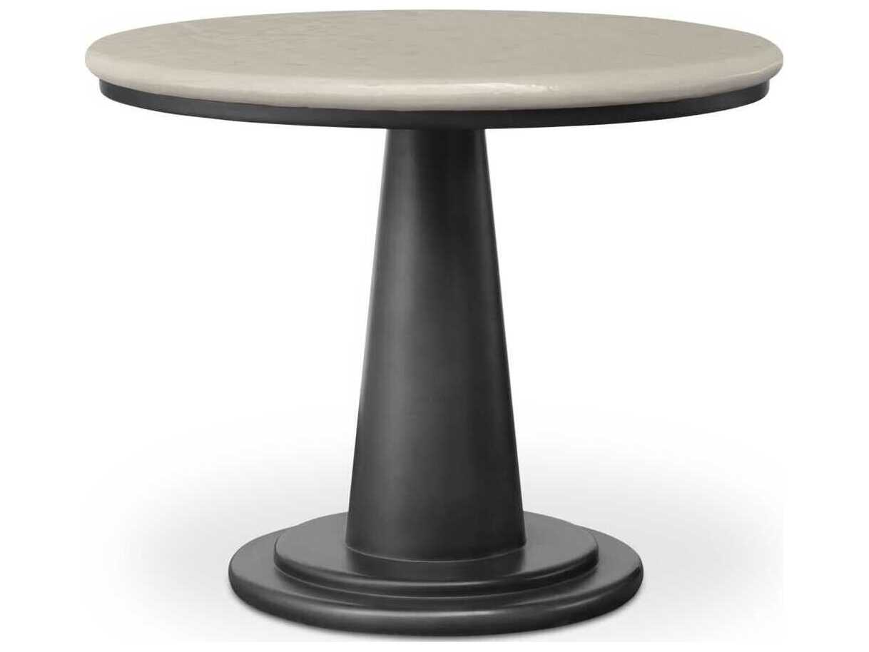 Moe's Home Outdoor Esme White Concrete Round Dining Table