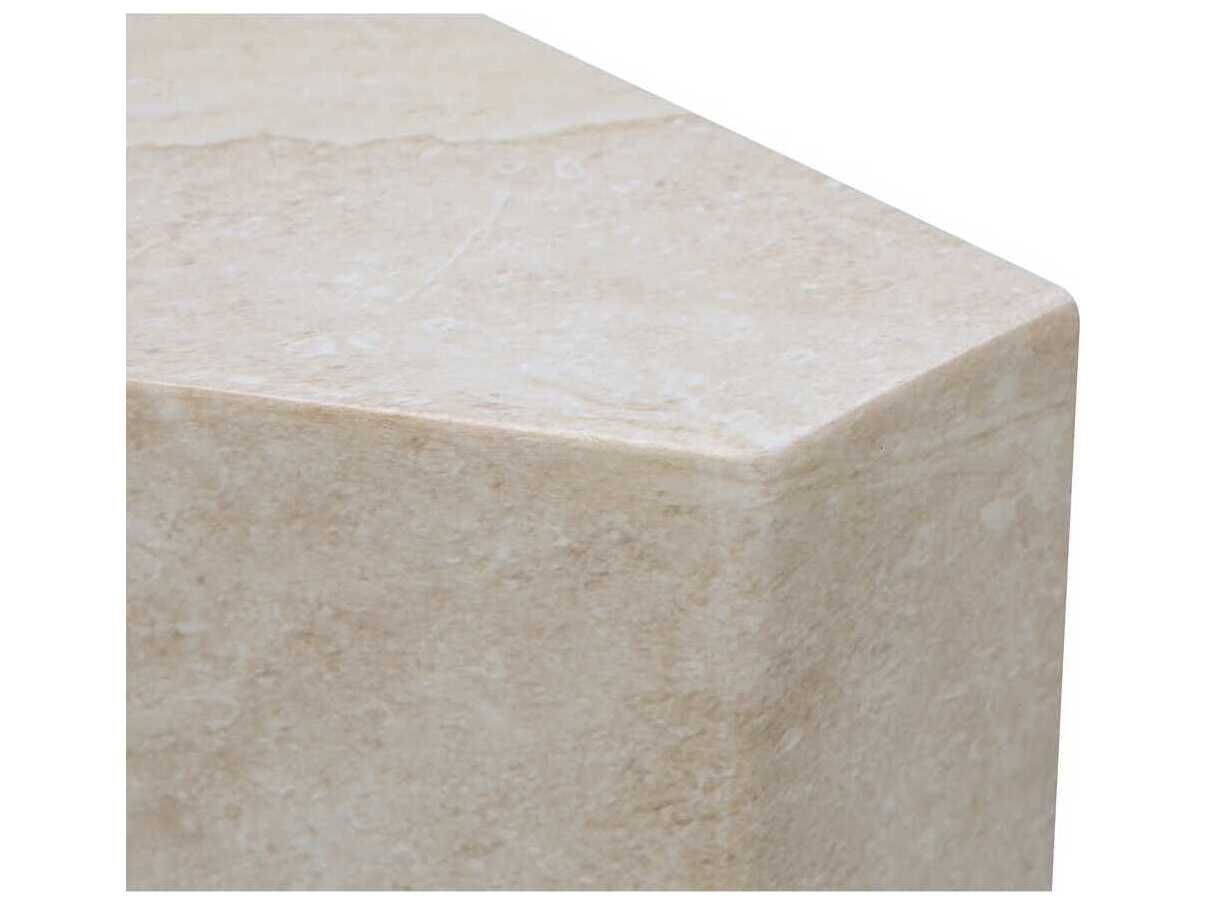 Moe's Home Outdoor Nix White Concrete End Table