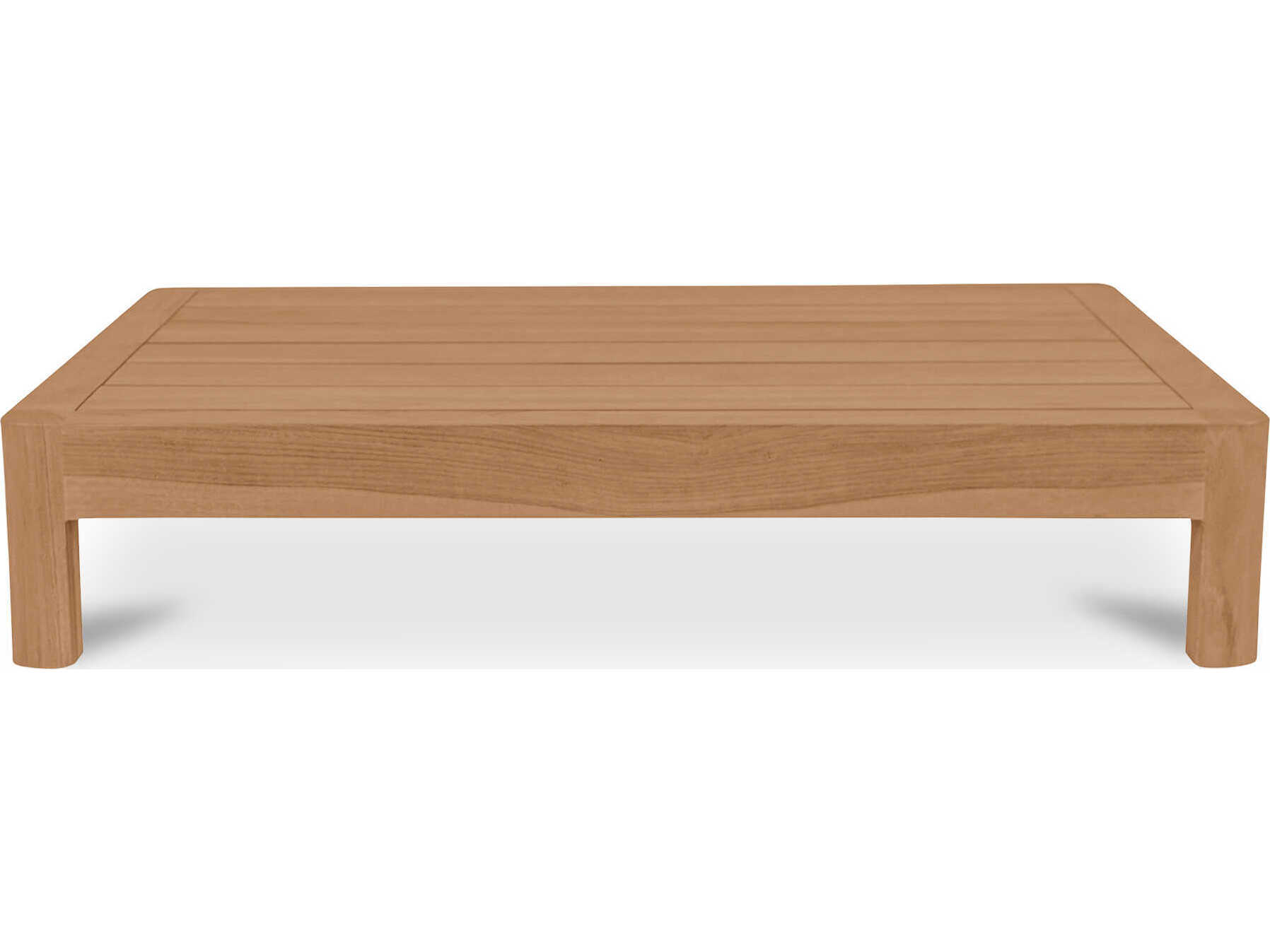 Moe's Home Outdoor Enzo Natural Teak Rectangular End Table