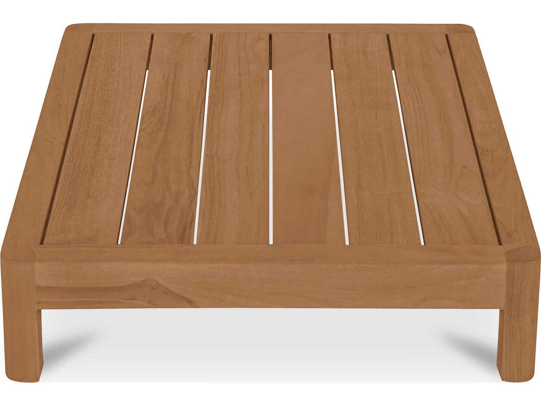 Moe's Home Outdoor Enzo Natural Teak Rectangular End Table