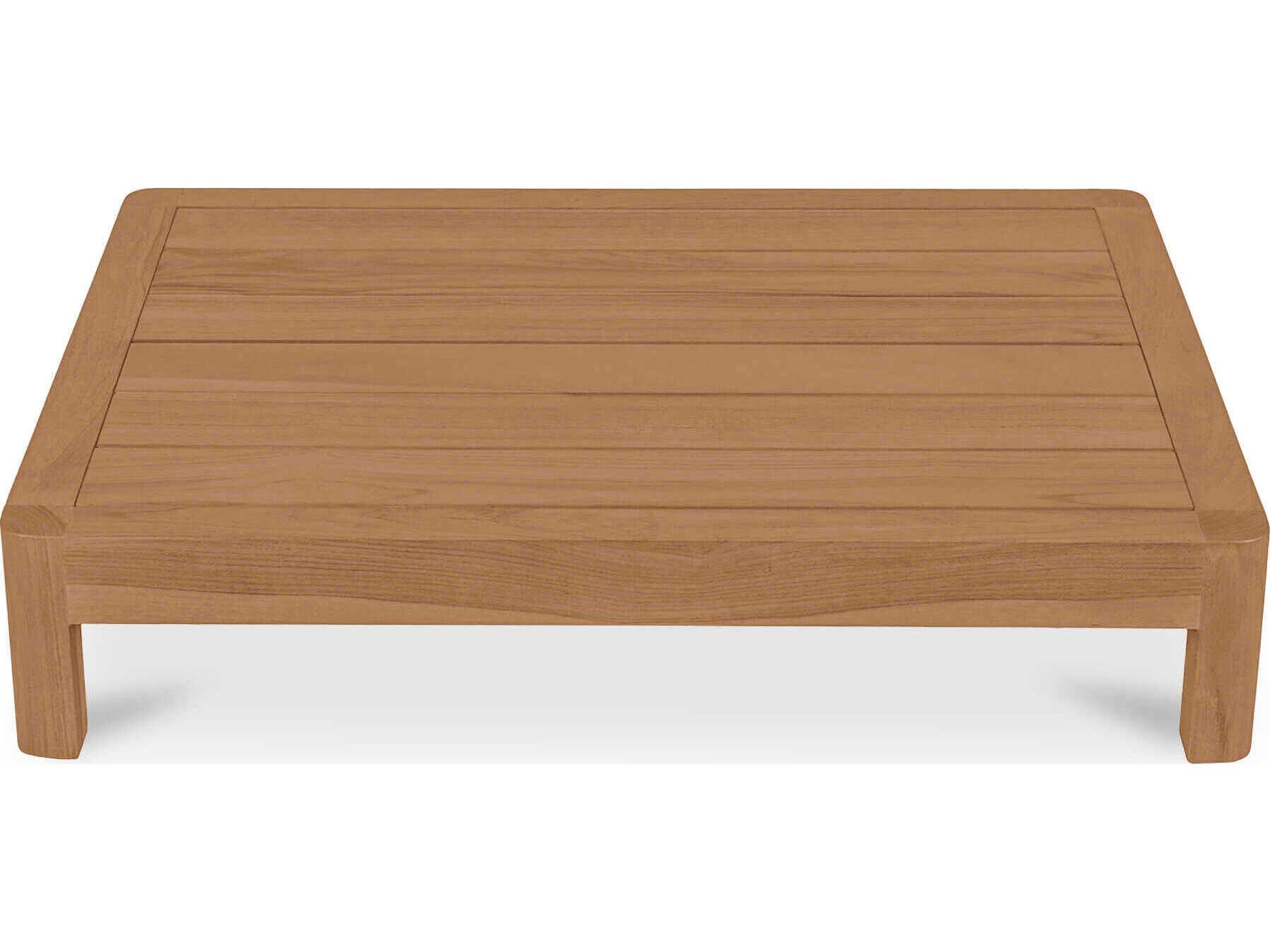 Moe's Home Outdoor Enzo Natural Teak Rectangular End Table