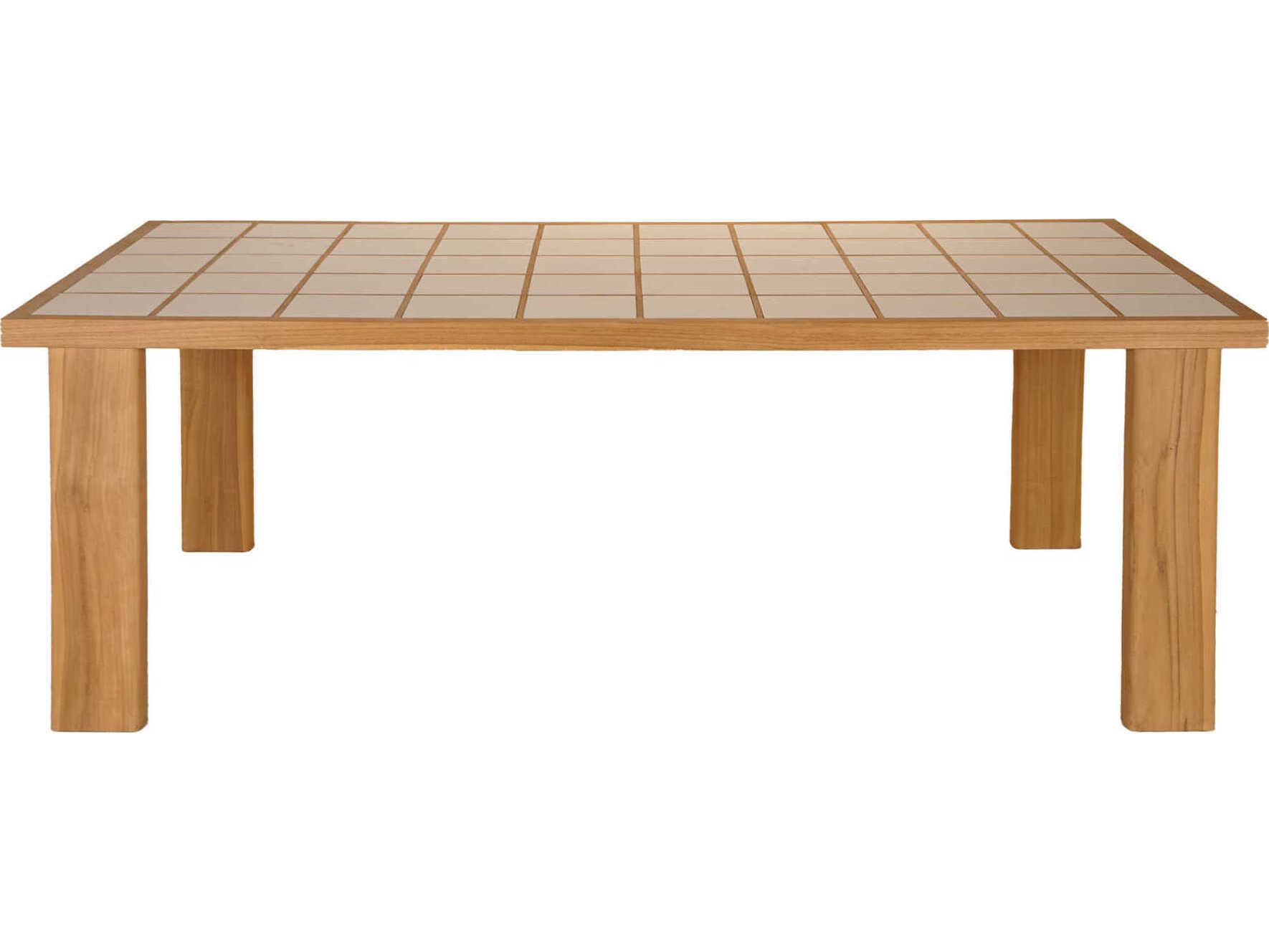 Moe's Home Outdoor Marina Natural Teak Rectangular Dining Table