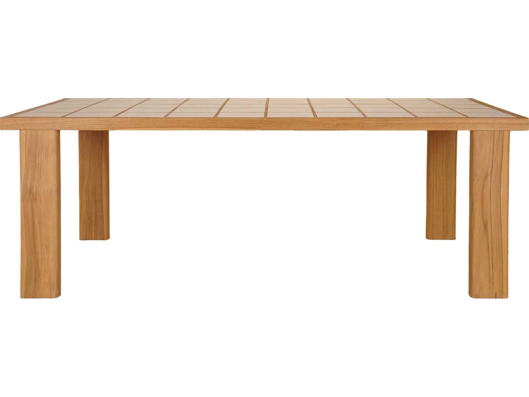 Moe's Home Outdoor Marina Natural Teak Rectangular Dining Table