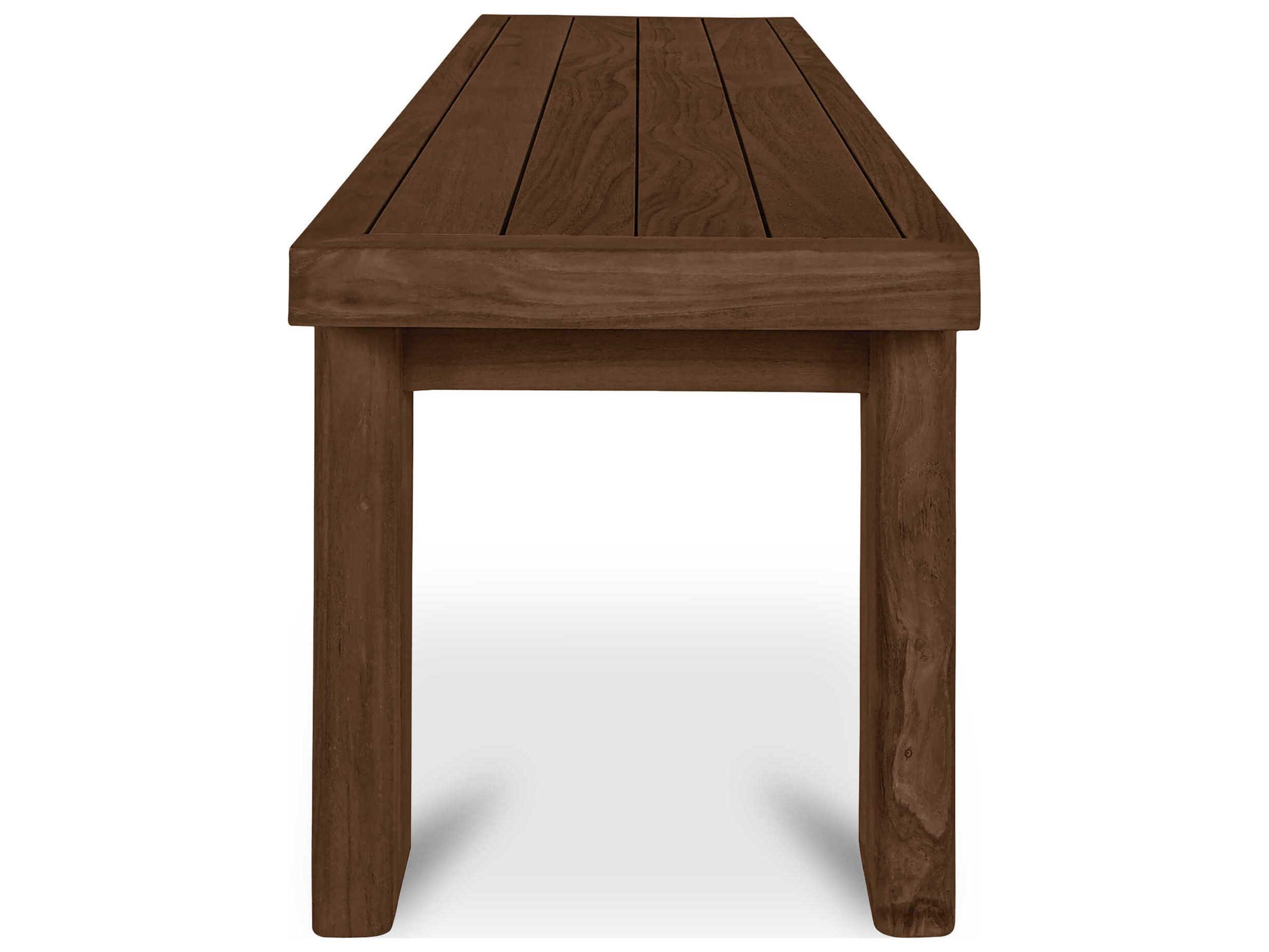 Moe's Home Outdoor Marina Brown Teak Wood Bench