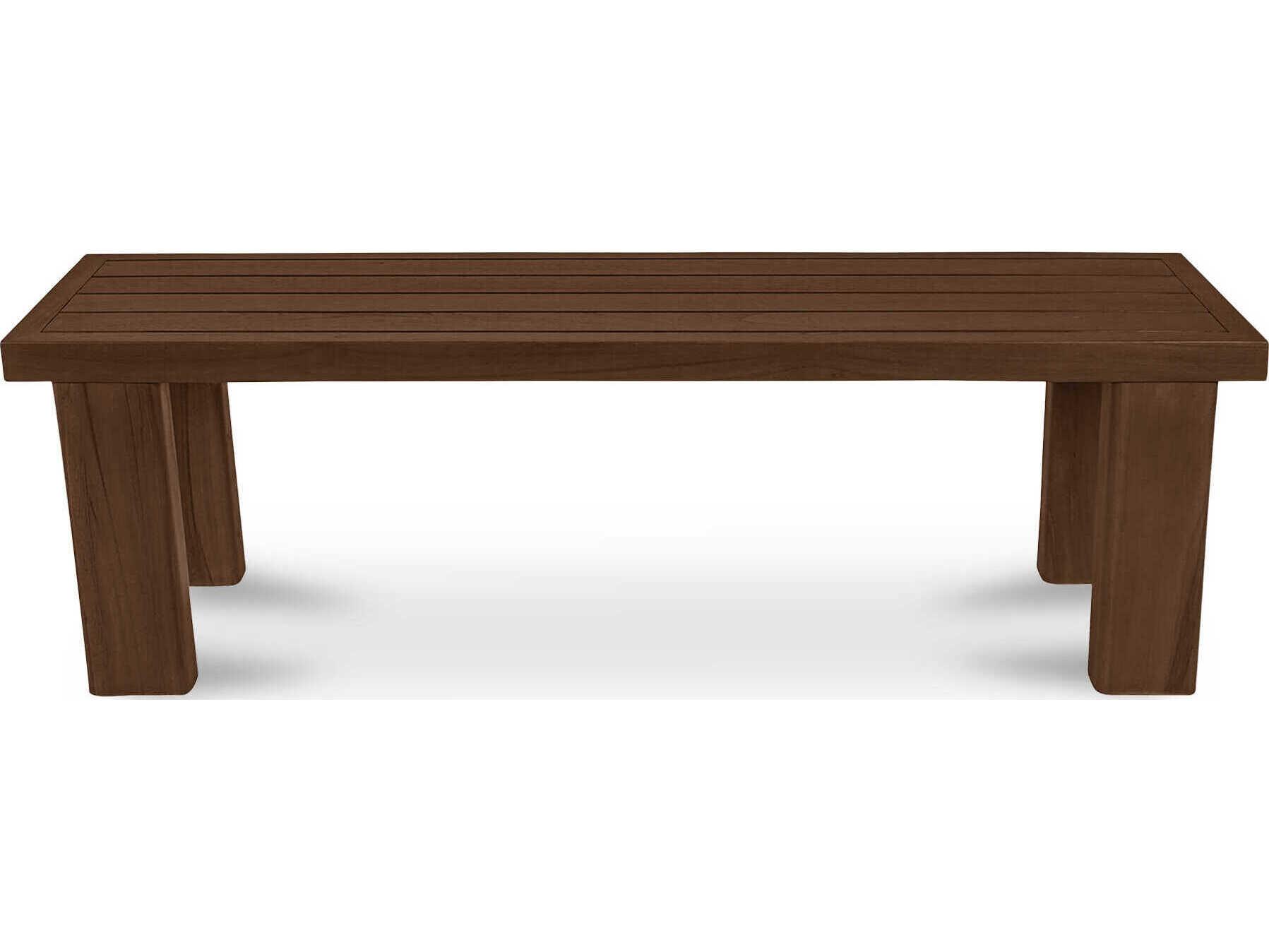 Moe's Home Outdoor Marina Brown Teak Wood Bench