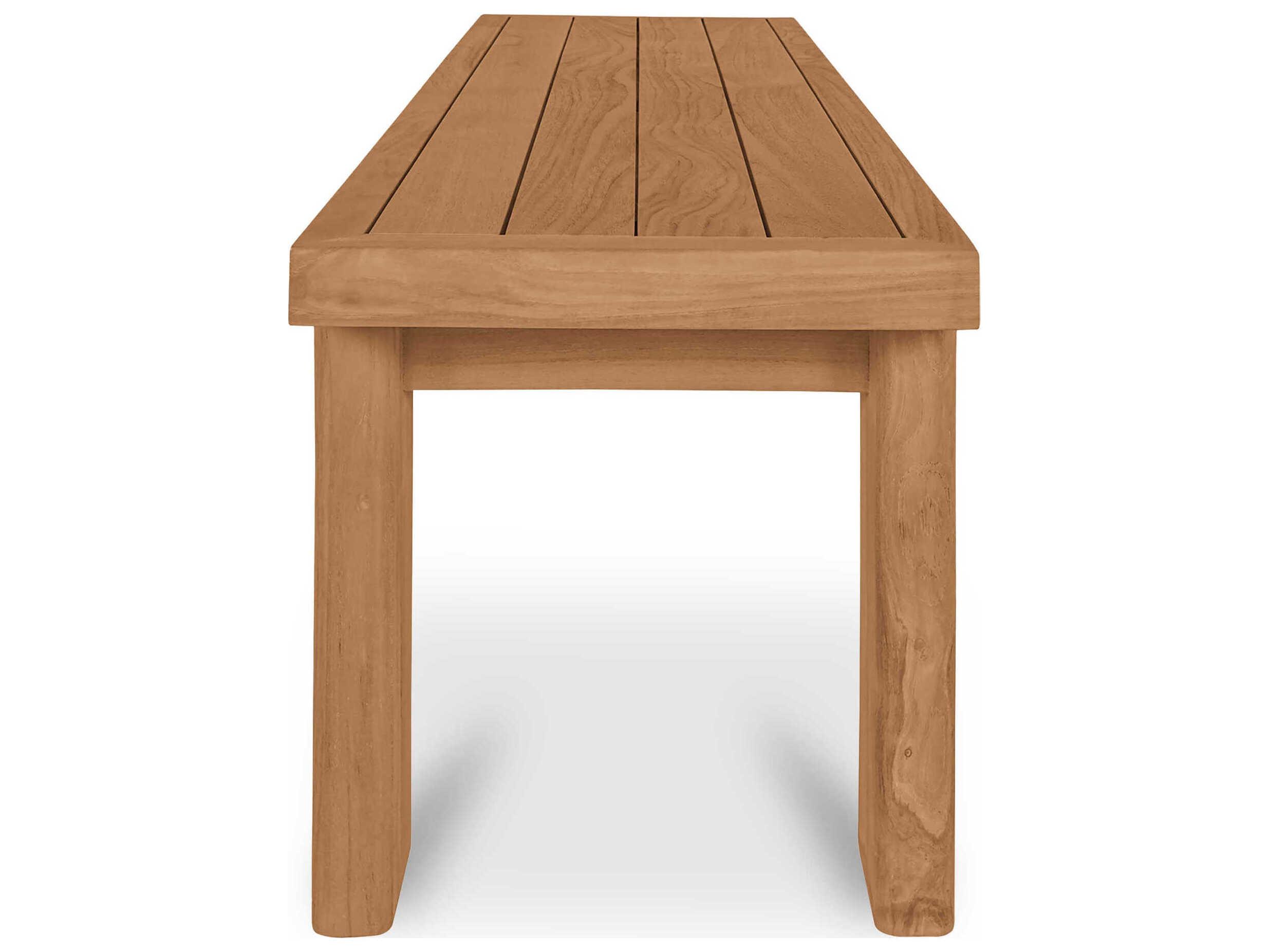 Moe's Home Outdoor Marina Natural Teak Wood Dining Chair