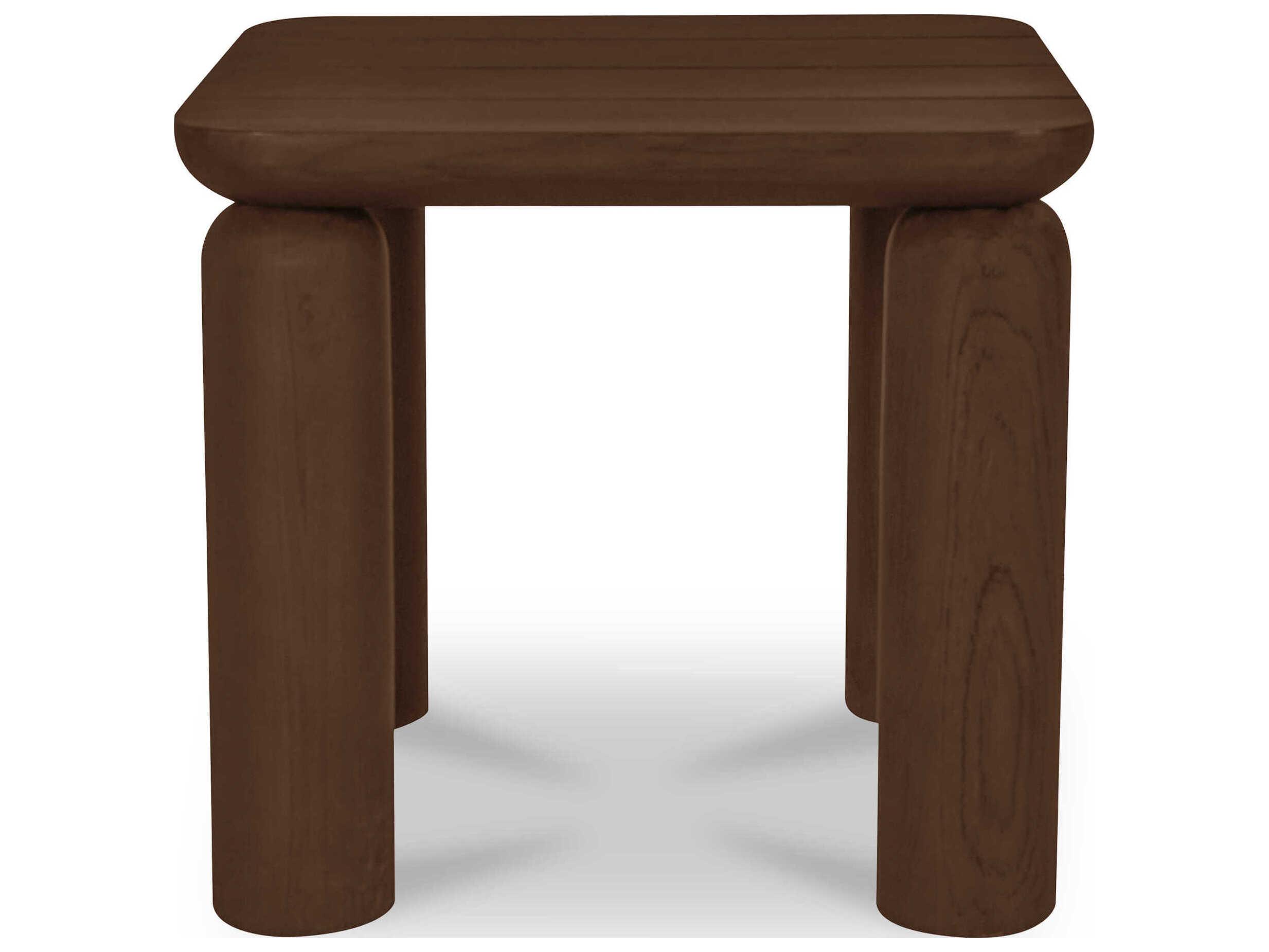 Moe's Home Outdoor Barclay Brown Wood Square End Table