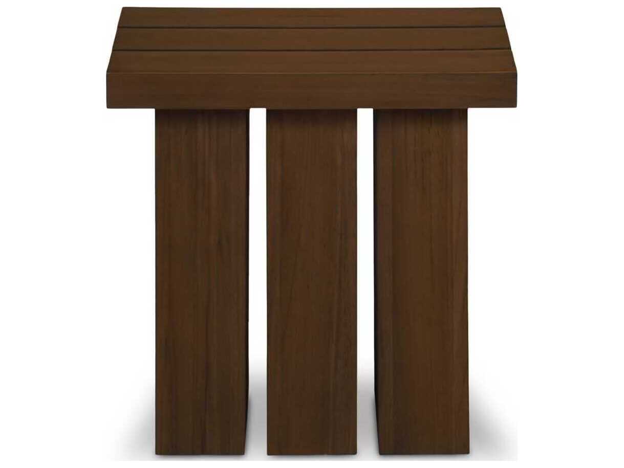 Moe's Home Outdoor Denby Brown Teak Square End Table