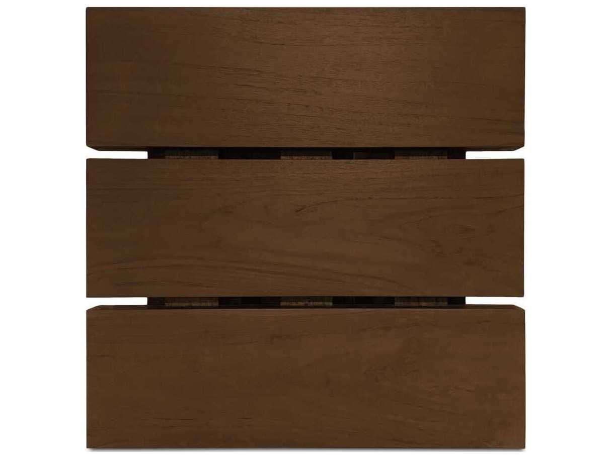 Moe's Home Outdoor Denby Brown Teak Square End Table