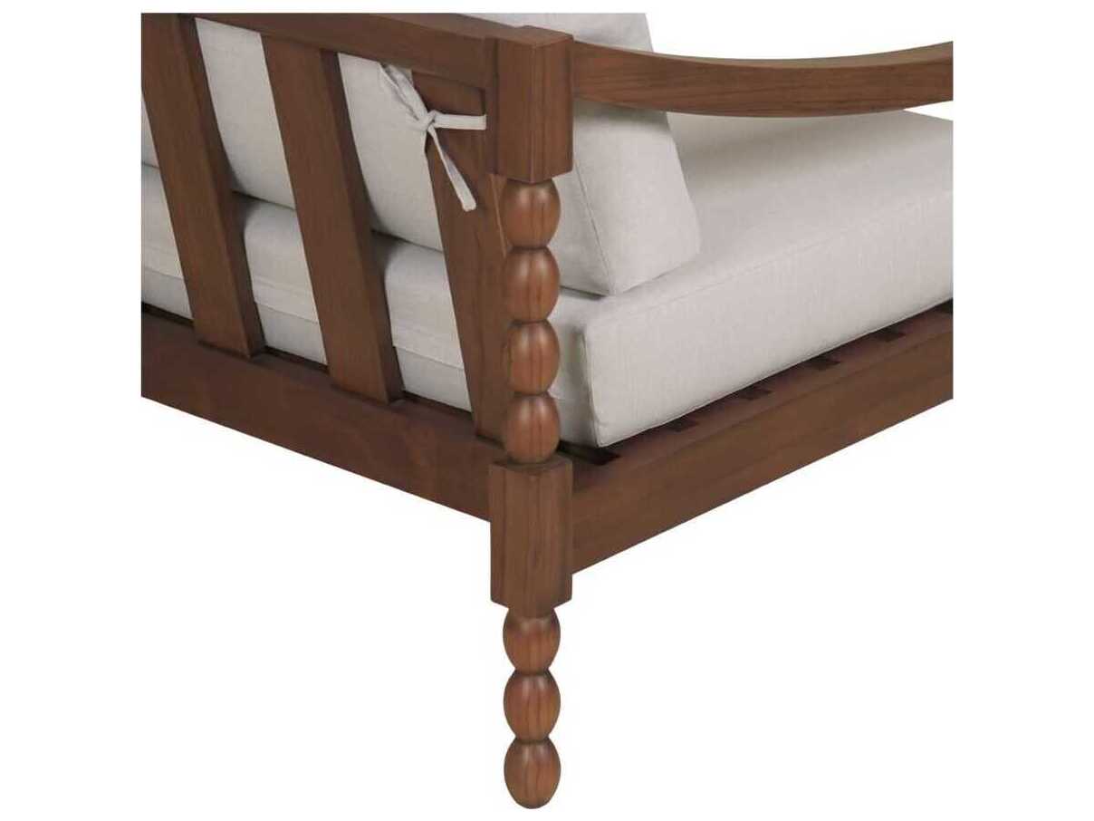 Moe's Home Outdoor Delilah Brown Teak Cushion Dining Chair