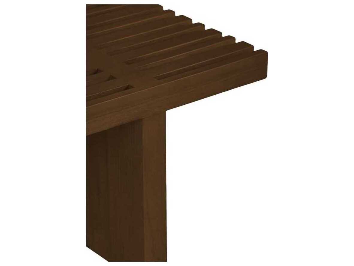 Moe's Home Outdoor Fletcher Brown Teak Rectangular Coffee Table