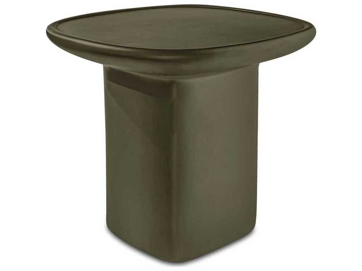 Moe's Home Outdoor Manon Green Concrete Square End Table
