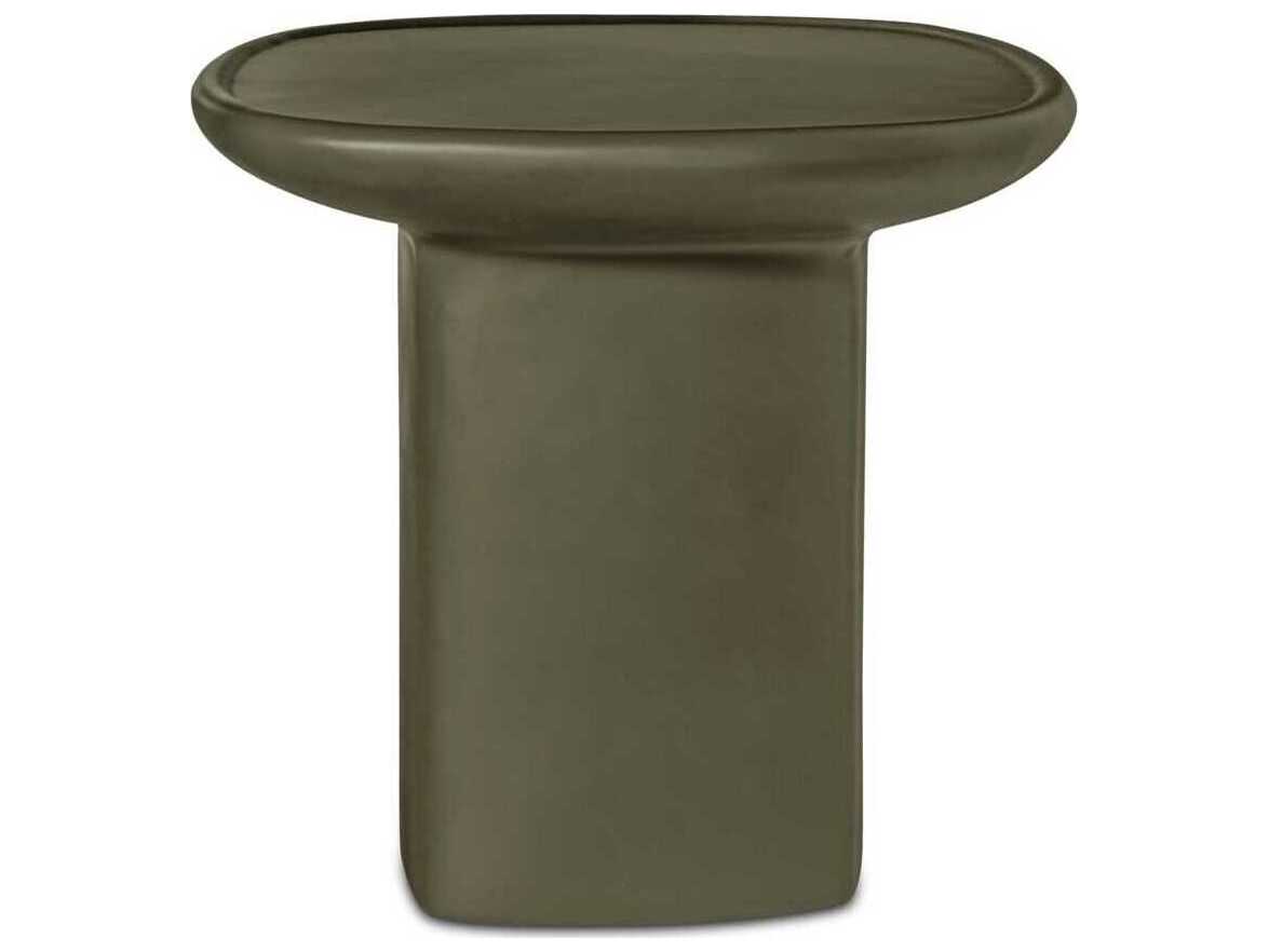 Moe's Home Outdoor Manon Green Concrete Square End Table