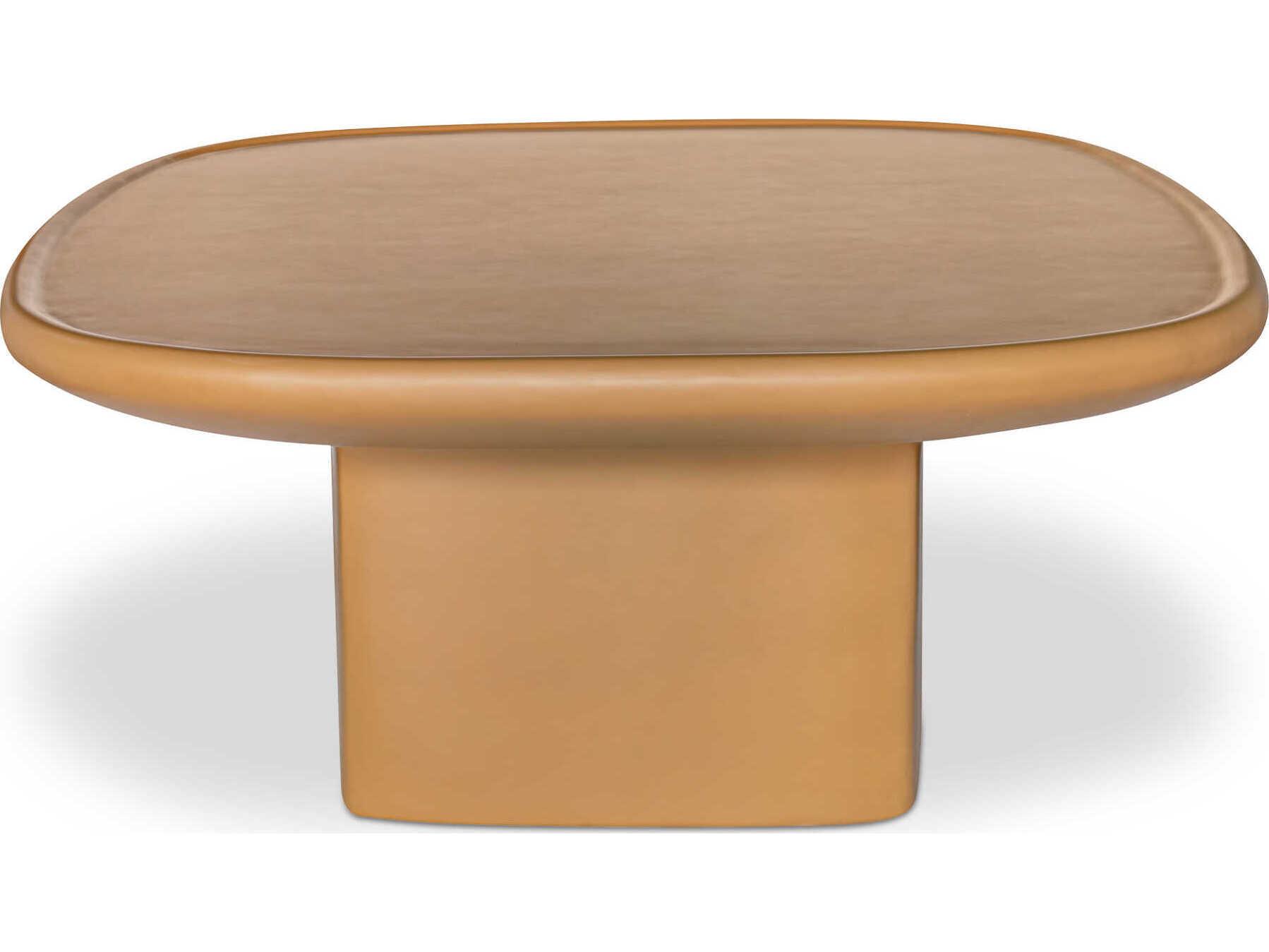 Moe's Home Outdoor Manon Yellow Concrete Square Coffee Table