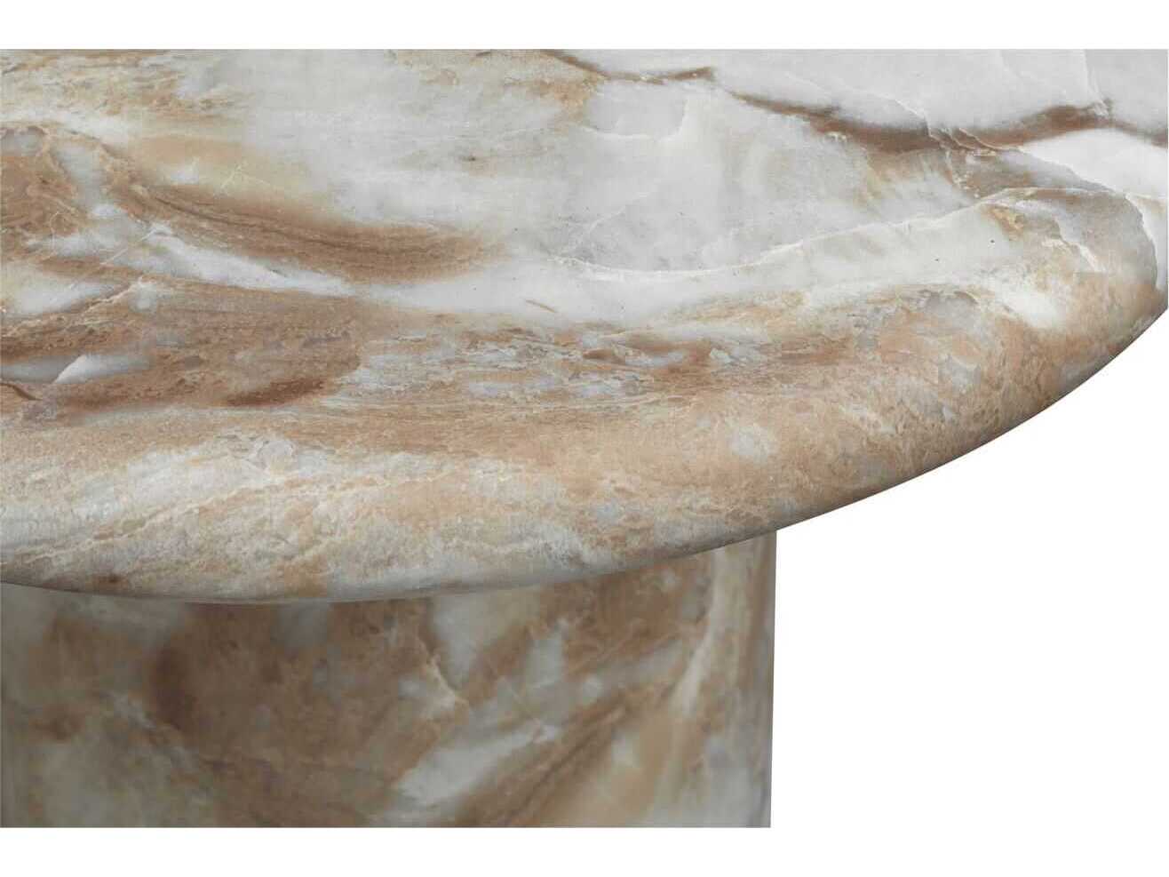 Moe's Home Outdoor Frida Brown Concrete Round End Table