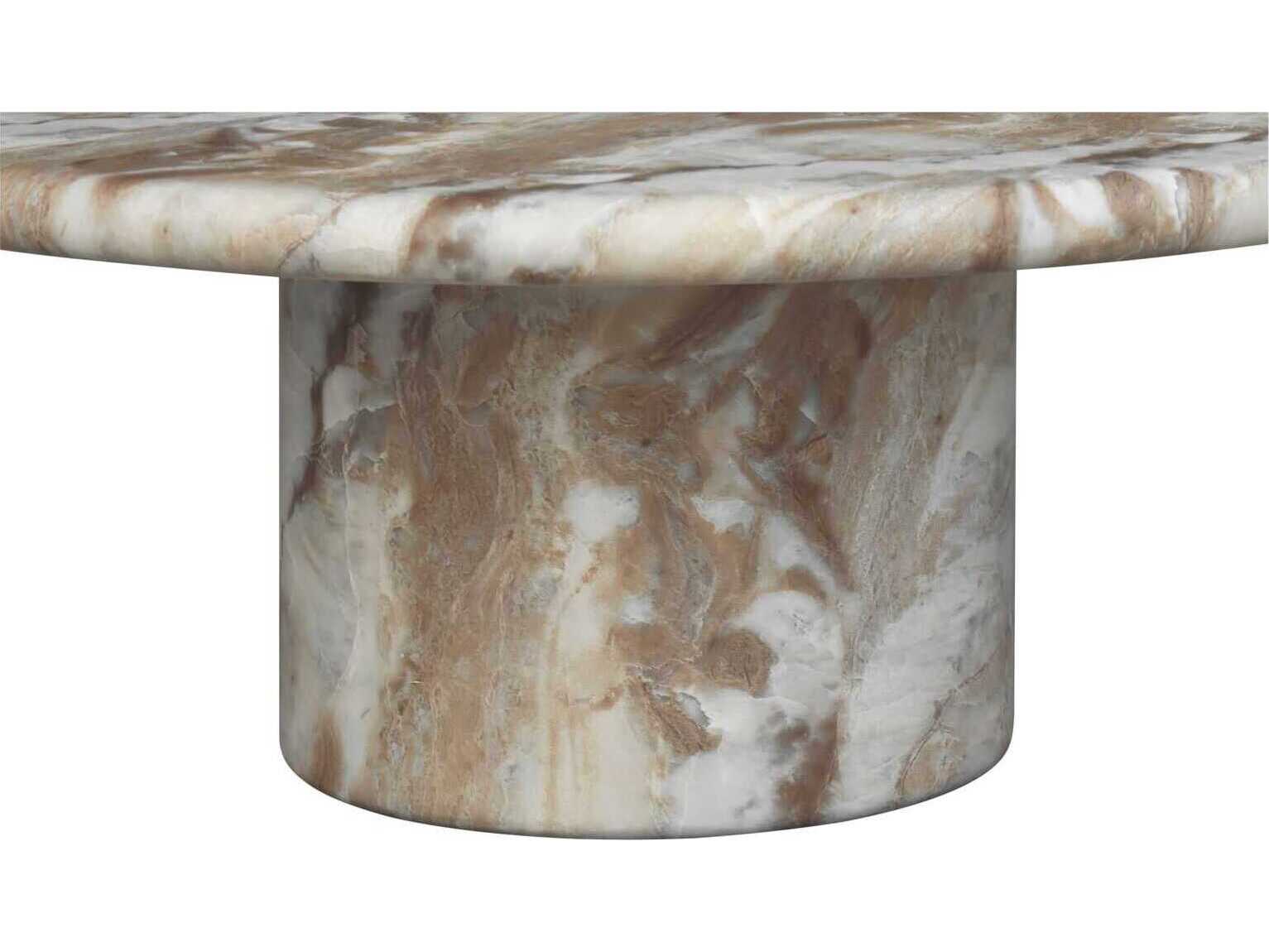 Moe's Home Outdoor Frida Brown Concrete Round Coffee Table