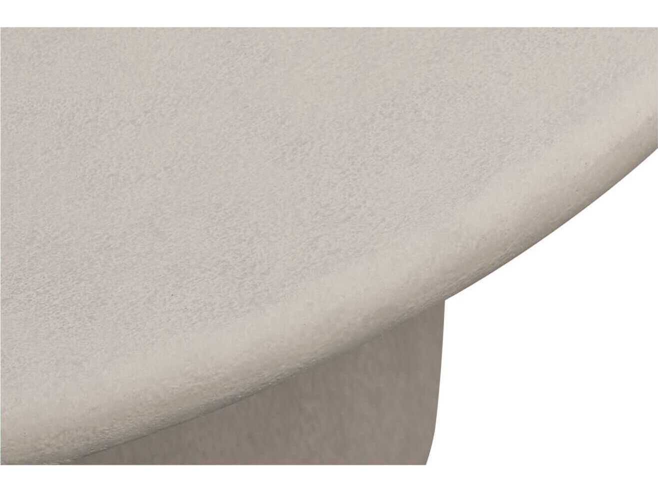 Moe's Home Outdoor Frida White Concrete Round Coffee Table