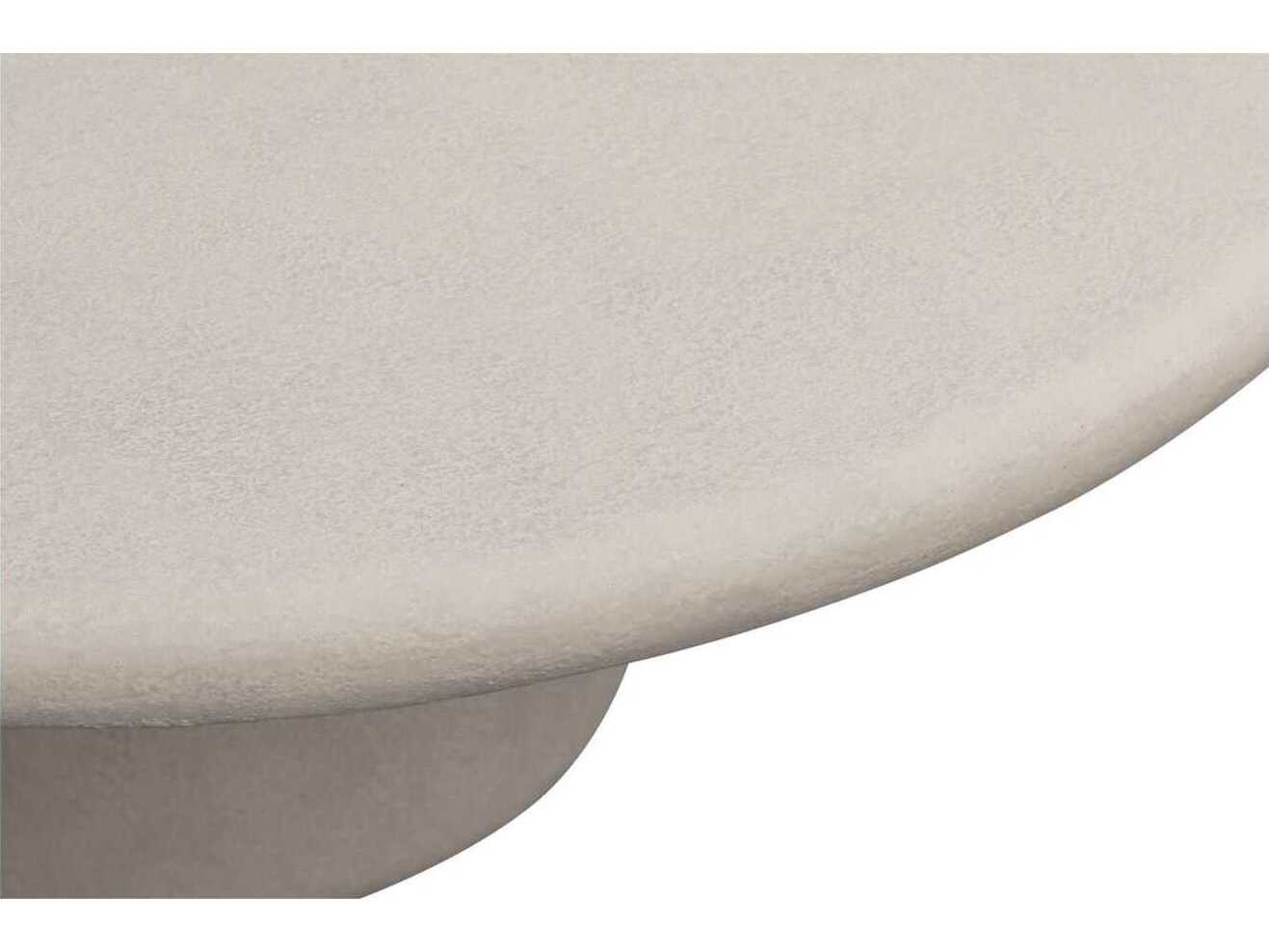 Moe's Home Outdoor Frida White Concrete Oval Dining Table