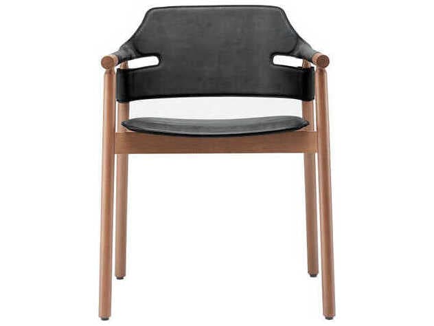 Midj Suite Black Leather Accent Chair