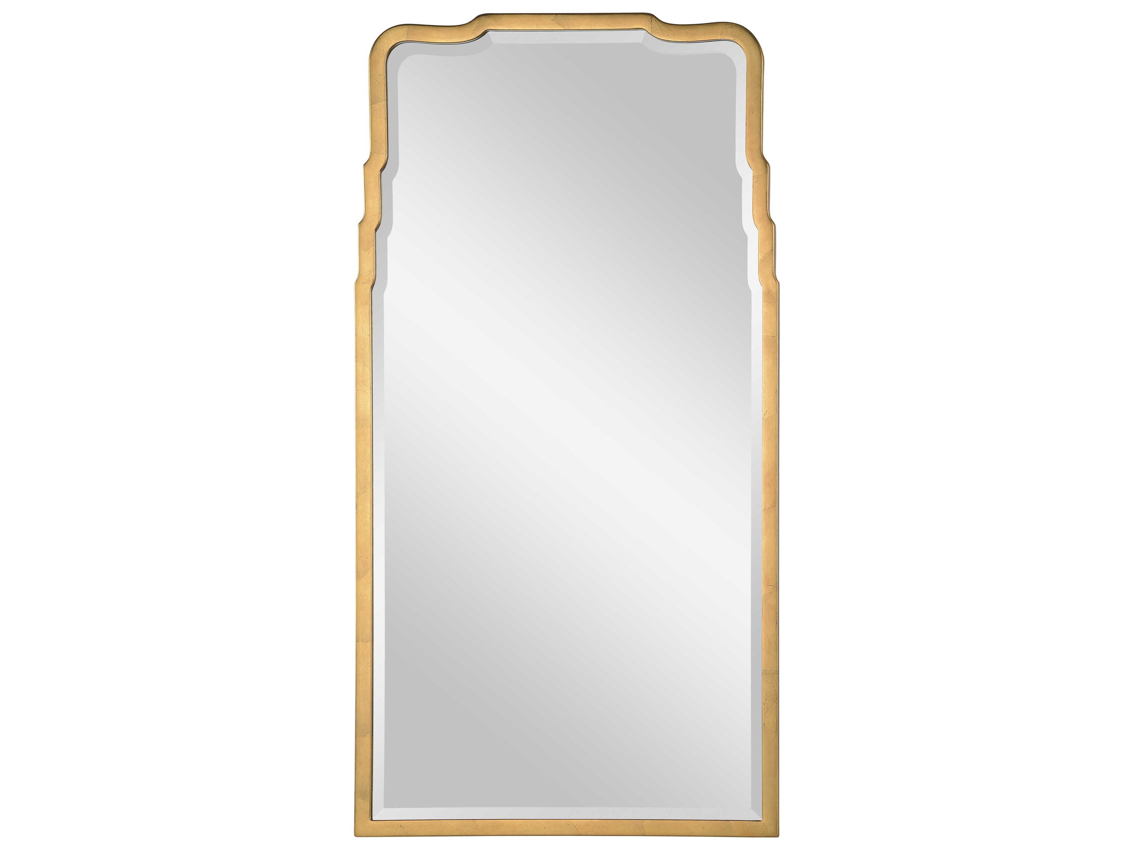 Mirror Home Distressed Gold Leaf Wall Mirror