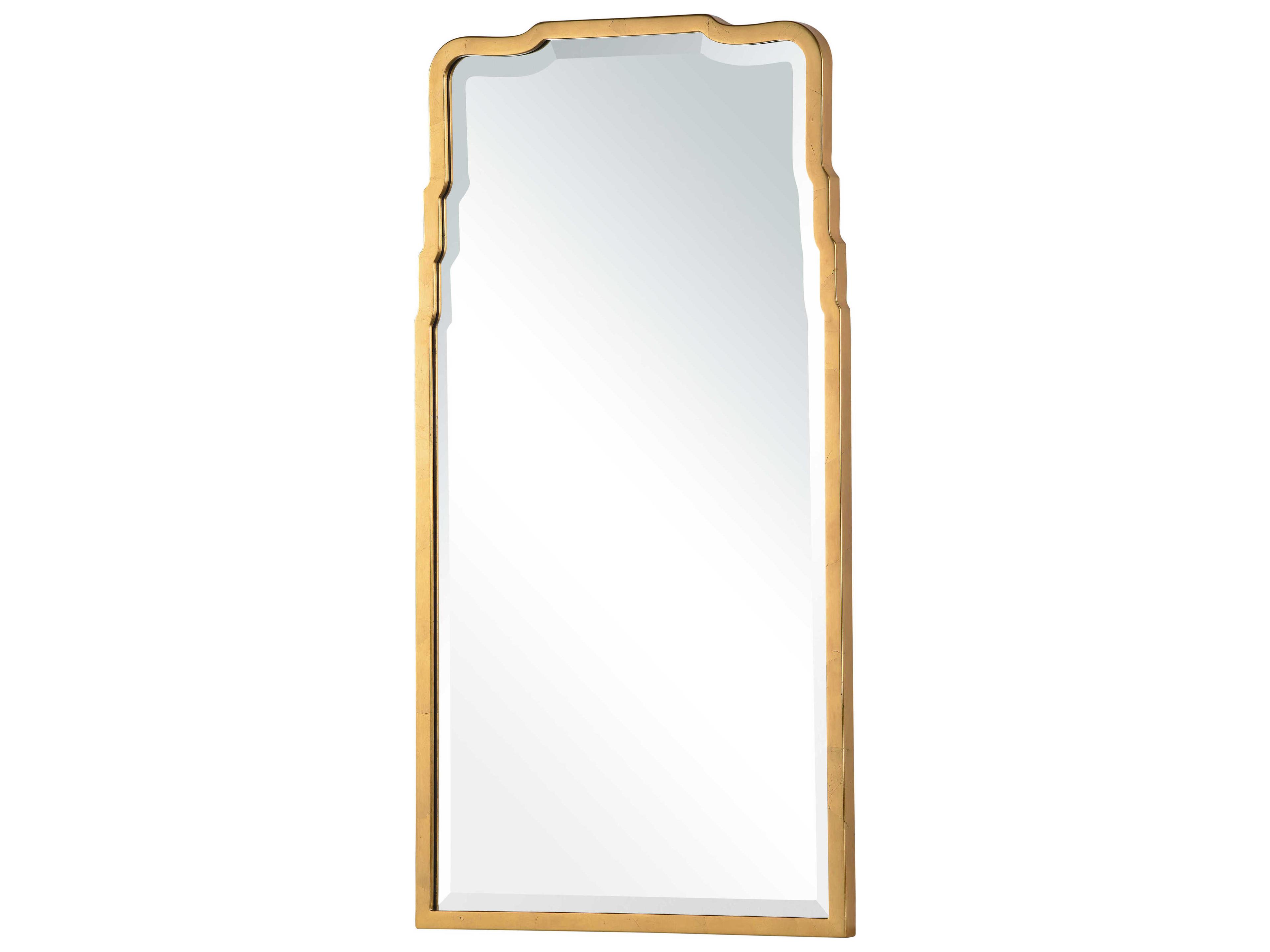 Mirror Home Distressed Gold Leaf Wall Mirror