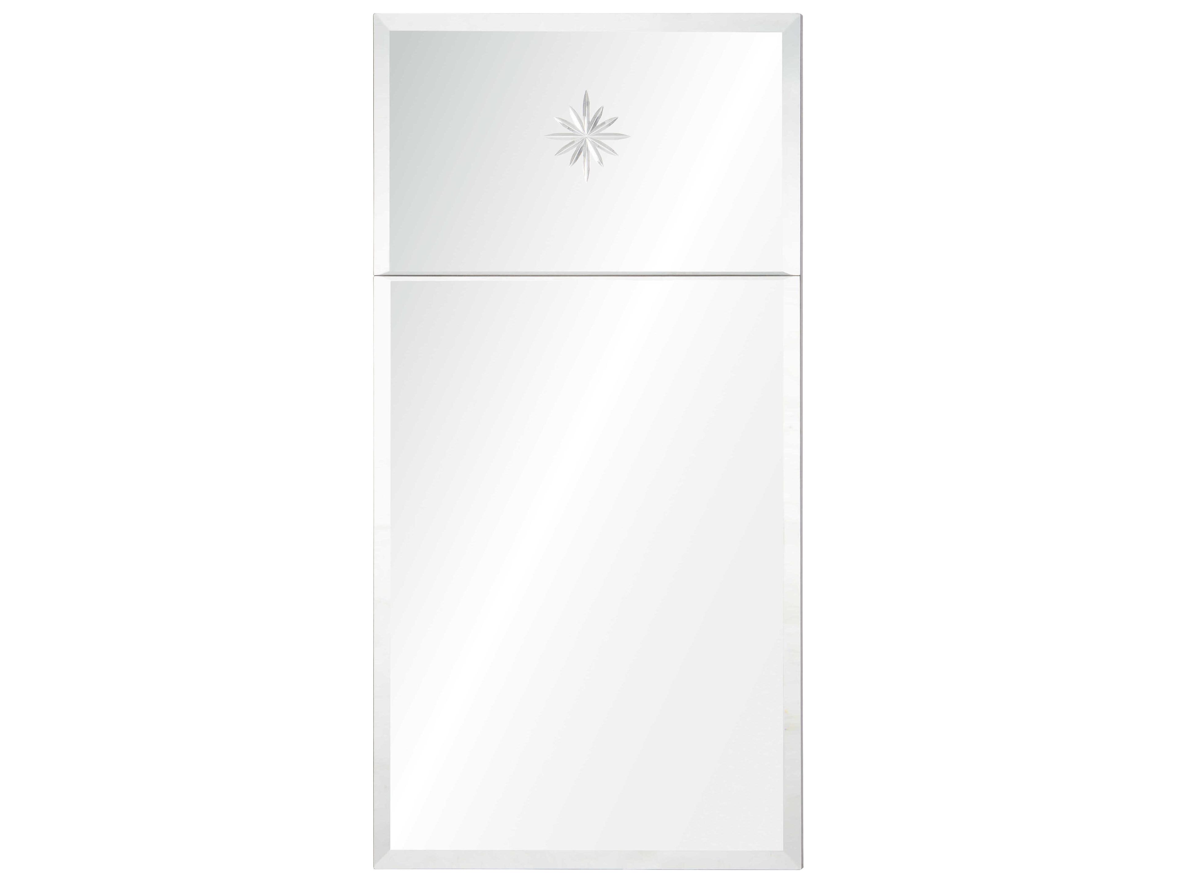 Mirror Home Trumeau with Etched Star Rectangular Wall Mirror