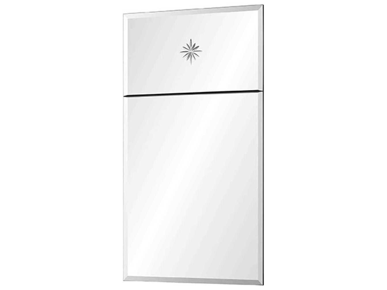 Mirror Home Trumeau with Etched Star Rectangular Wall Mirror