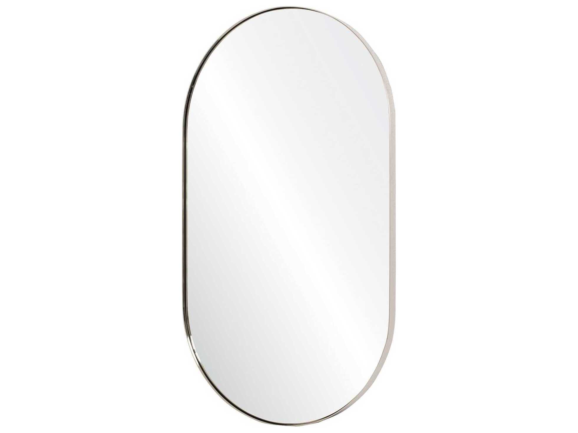Mirror Home Polished Stainless Steel Oval Wall Mirror