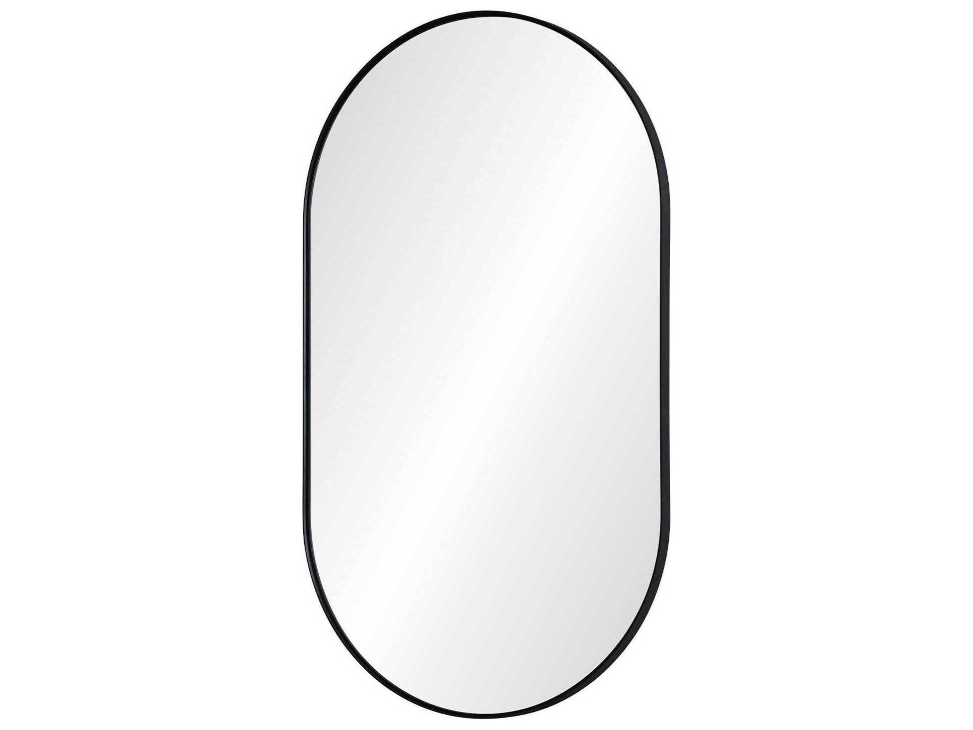 Mirror Home Black Nickel Oval Wall Mirror