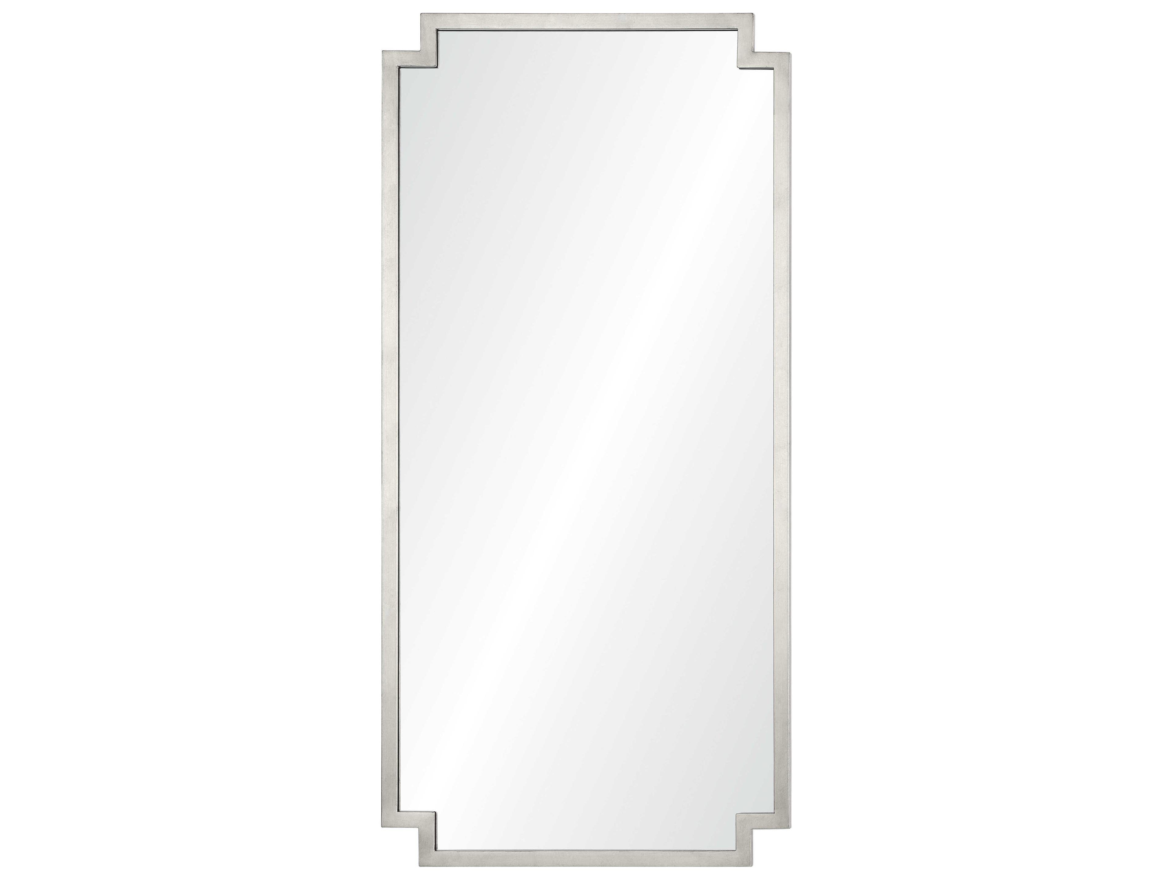 Mirror Home Antiqued Silver Leaf Rectangular Wall Mirror