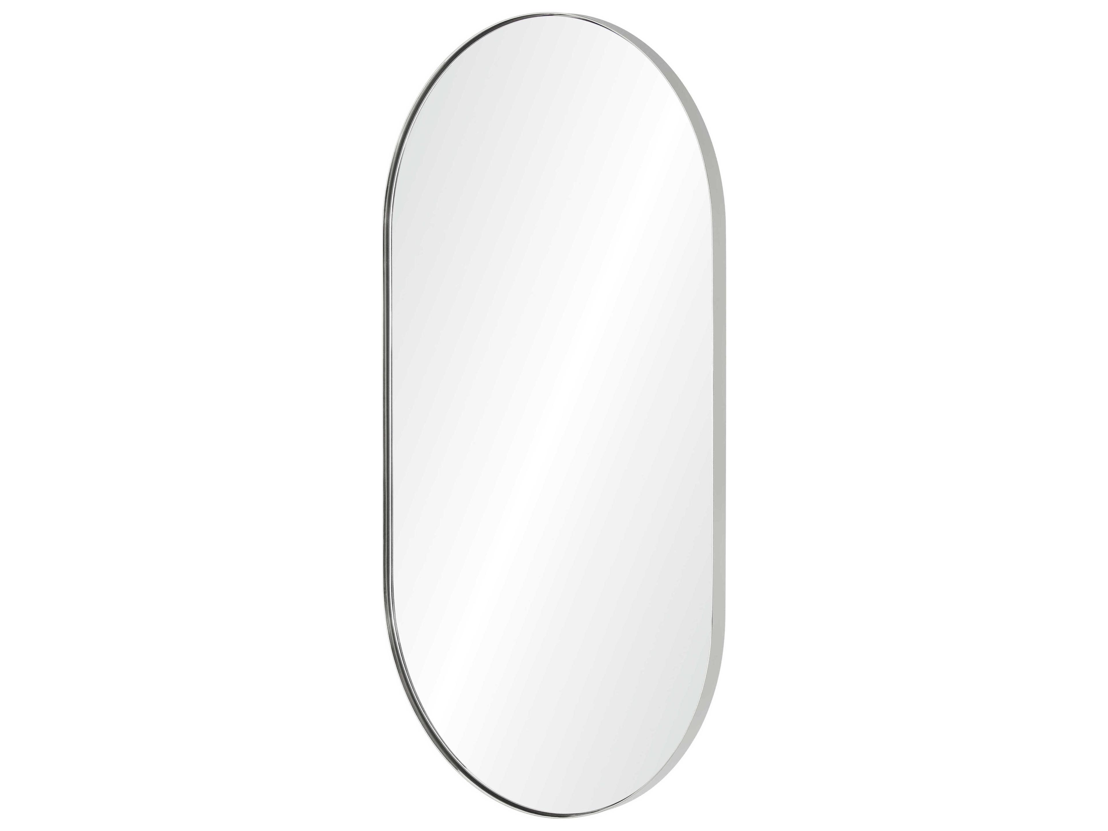 Mirror Home Polished Stainless Steel Oval Wall Mirror