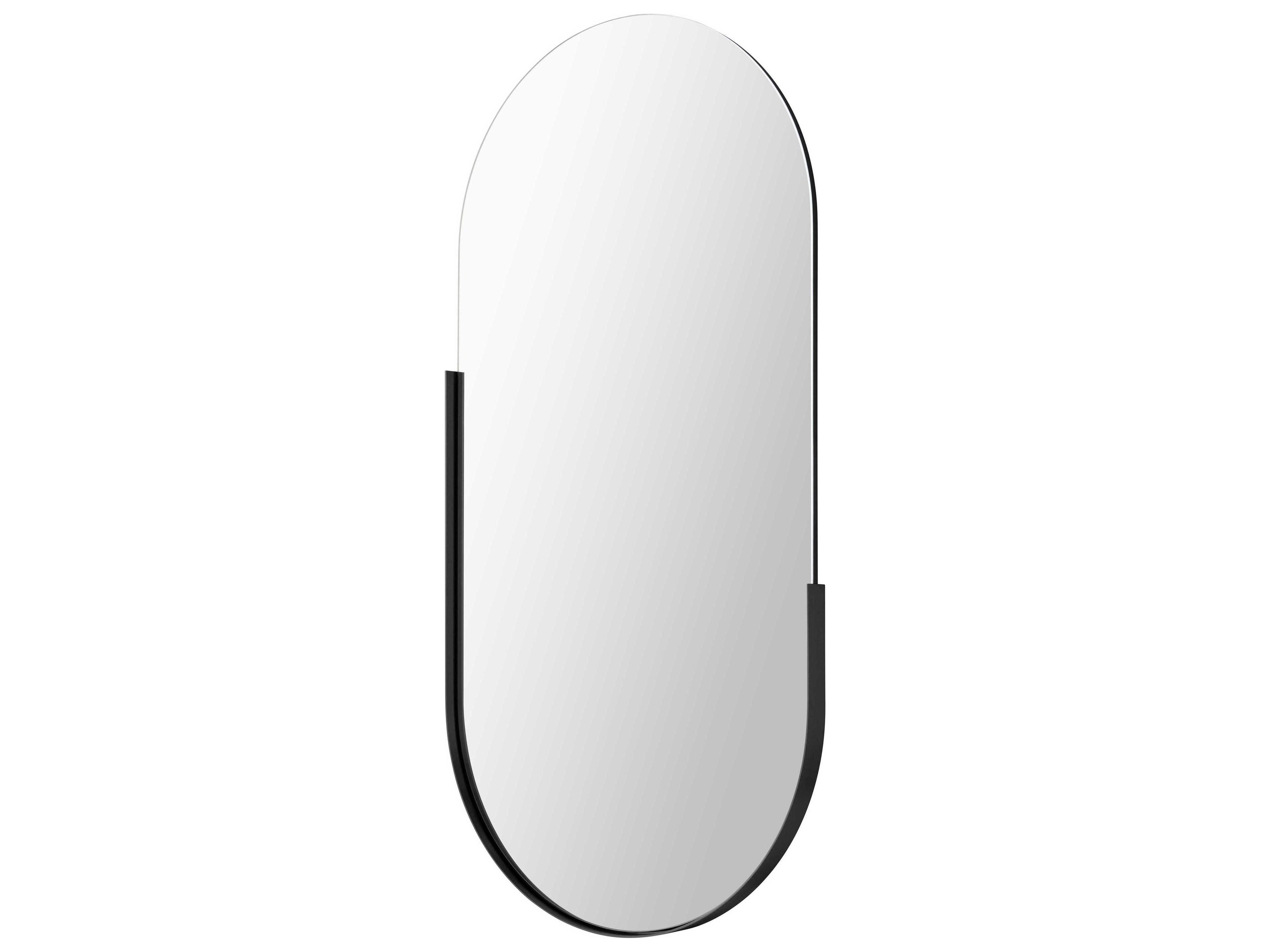Mirror Home Black Nickel Oval Wall Mirror