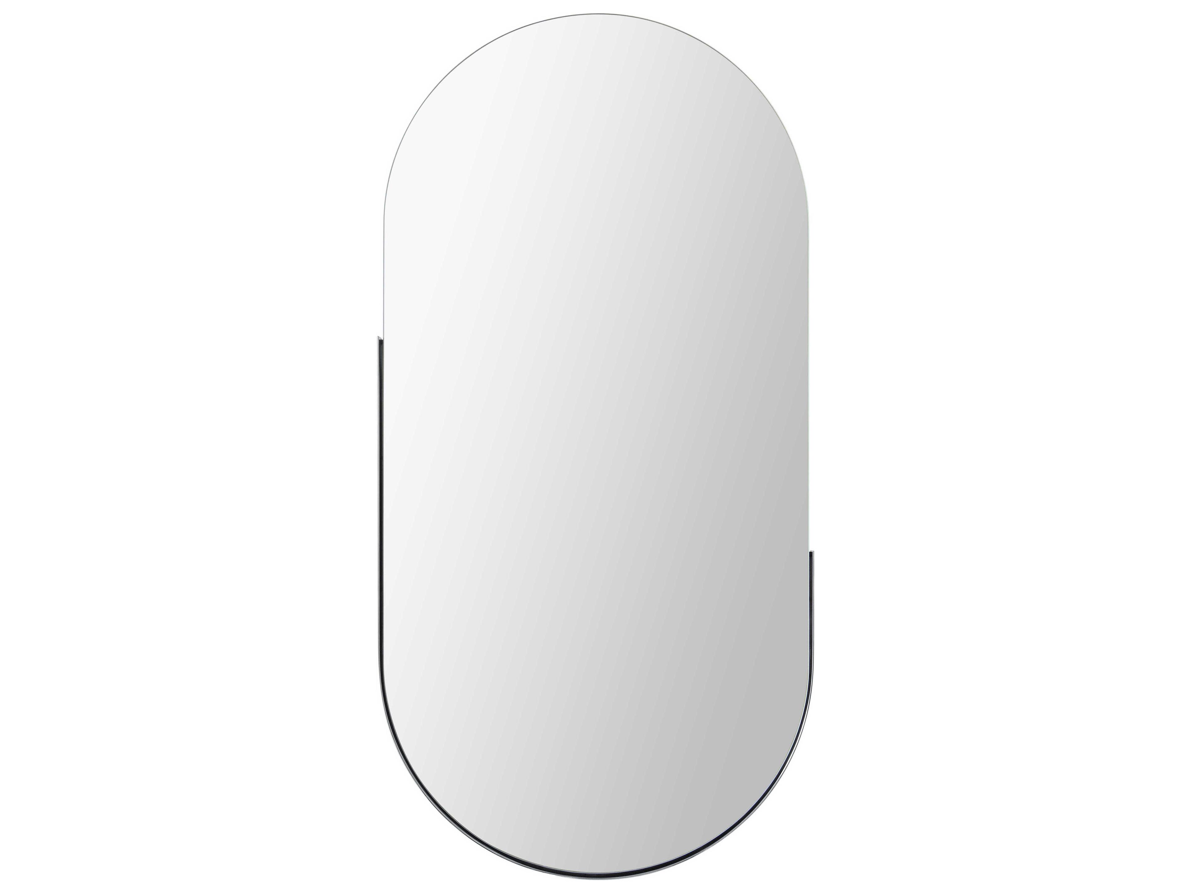 Mirror Home Polished Stainless Steel Oval Wall Mirror