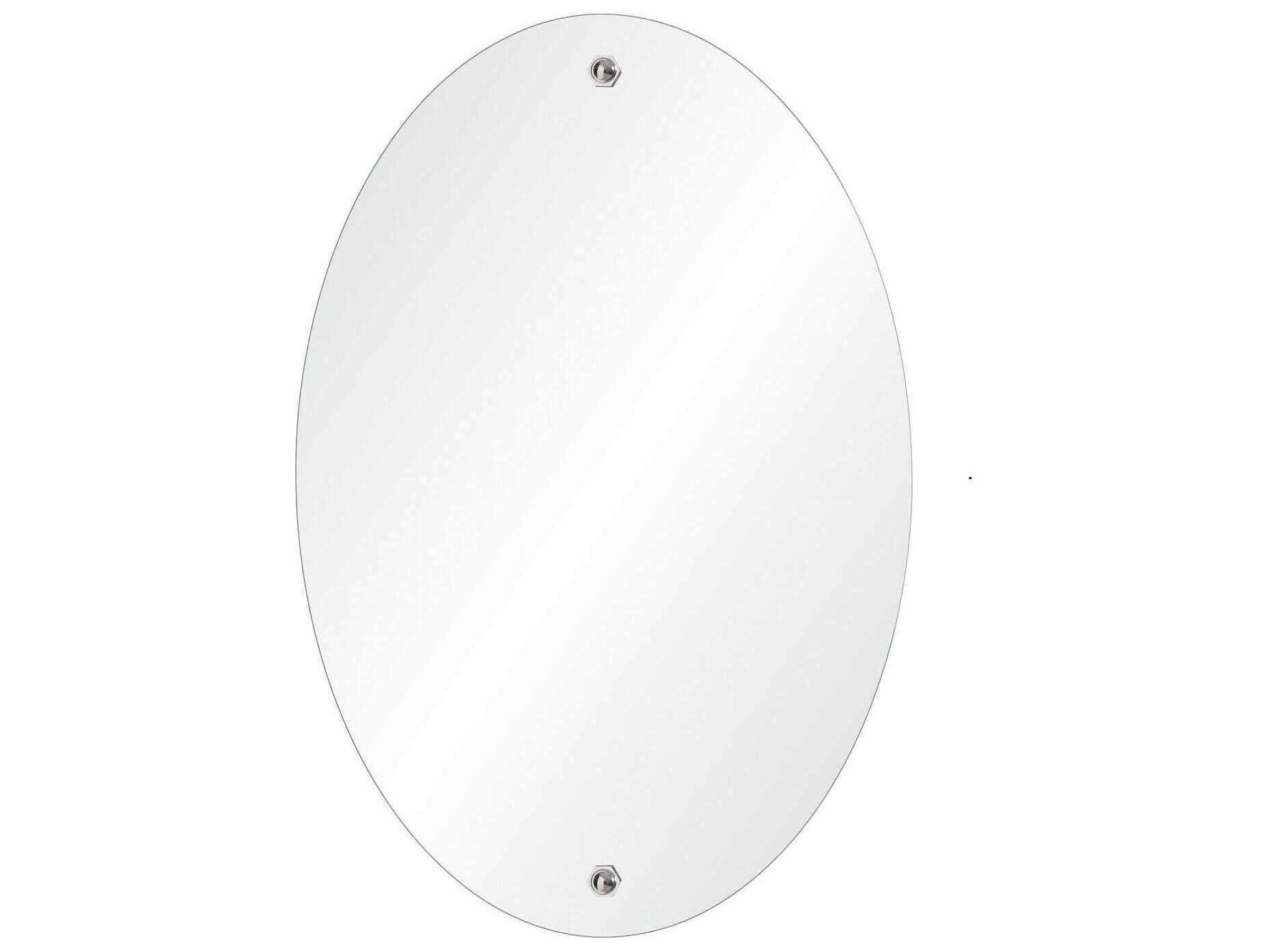 Mirror Home Polished Stainless Steel Oval Wall Mirror