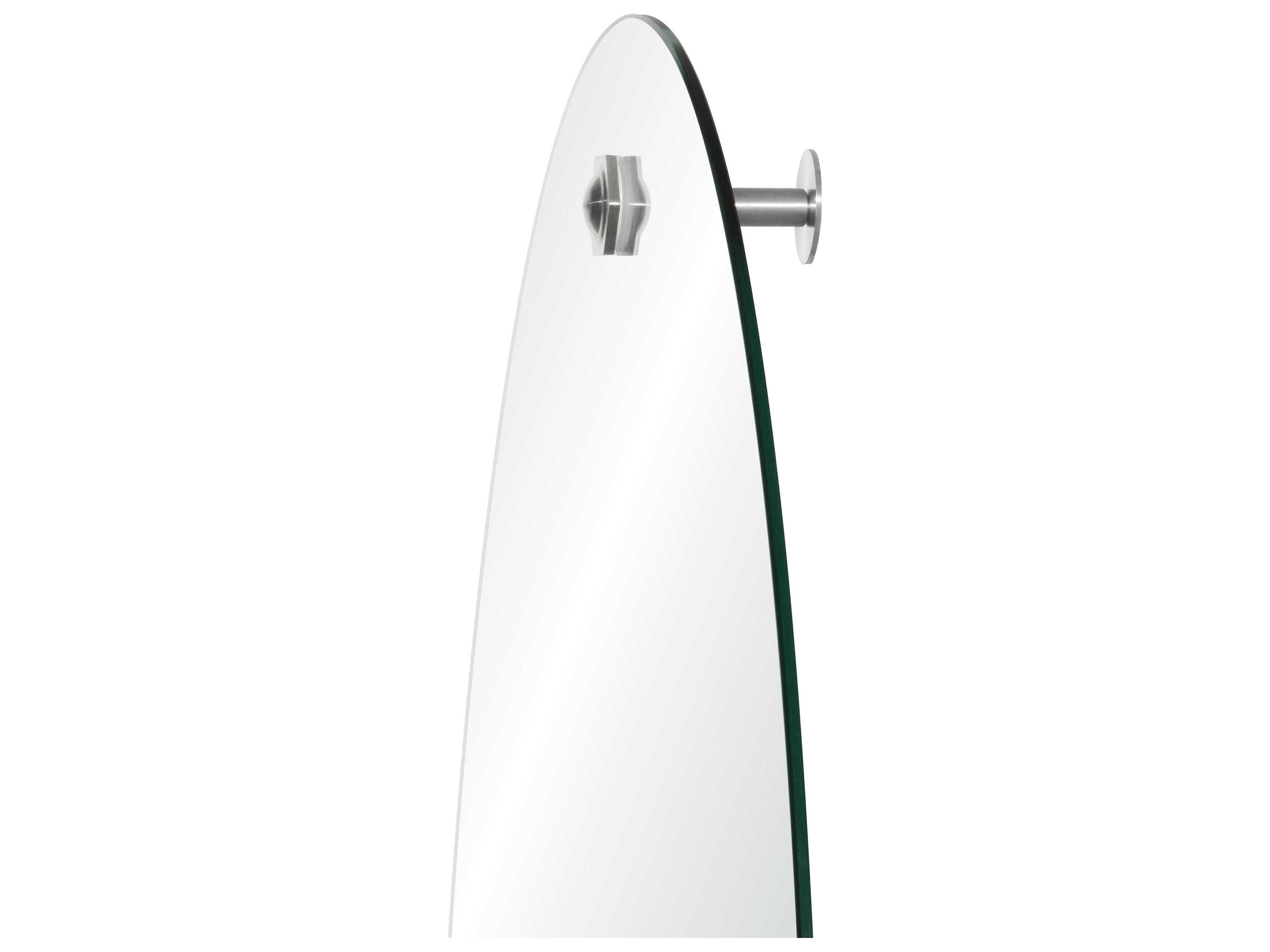 Mirror Home Polished Stainless Steel Oval Wall Mirror