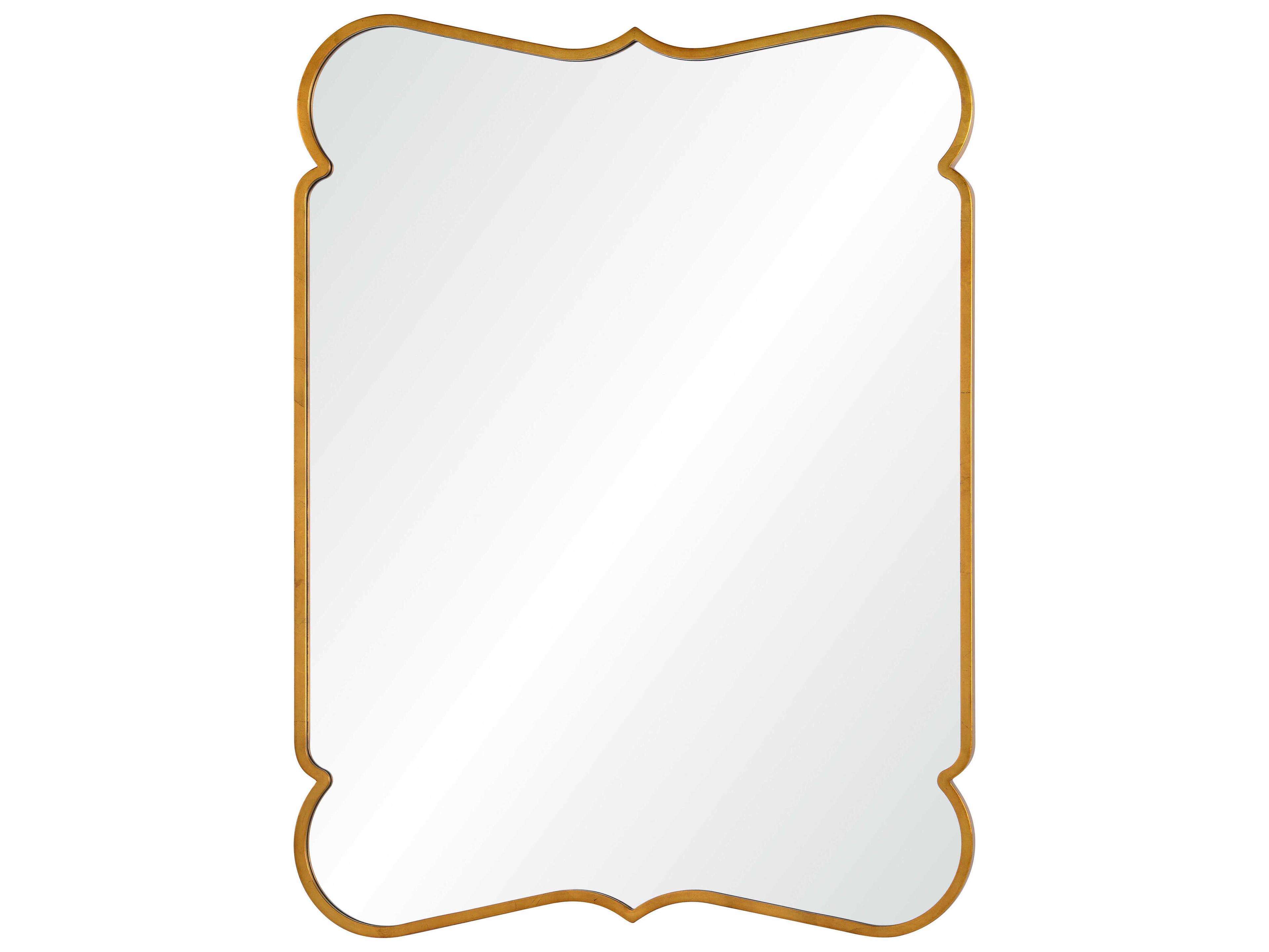 Mirror Home Barclay Butera Distressed Gold Leaf Wall Mirror